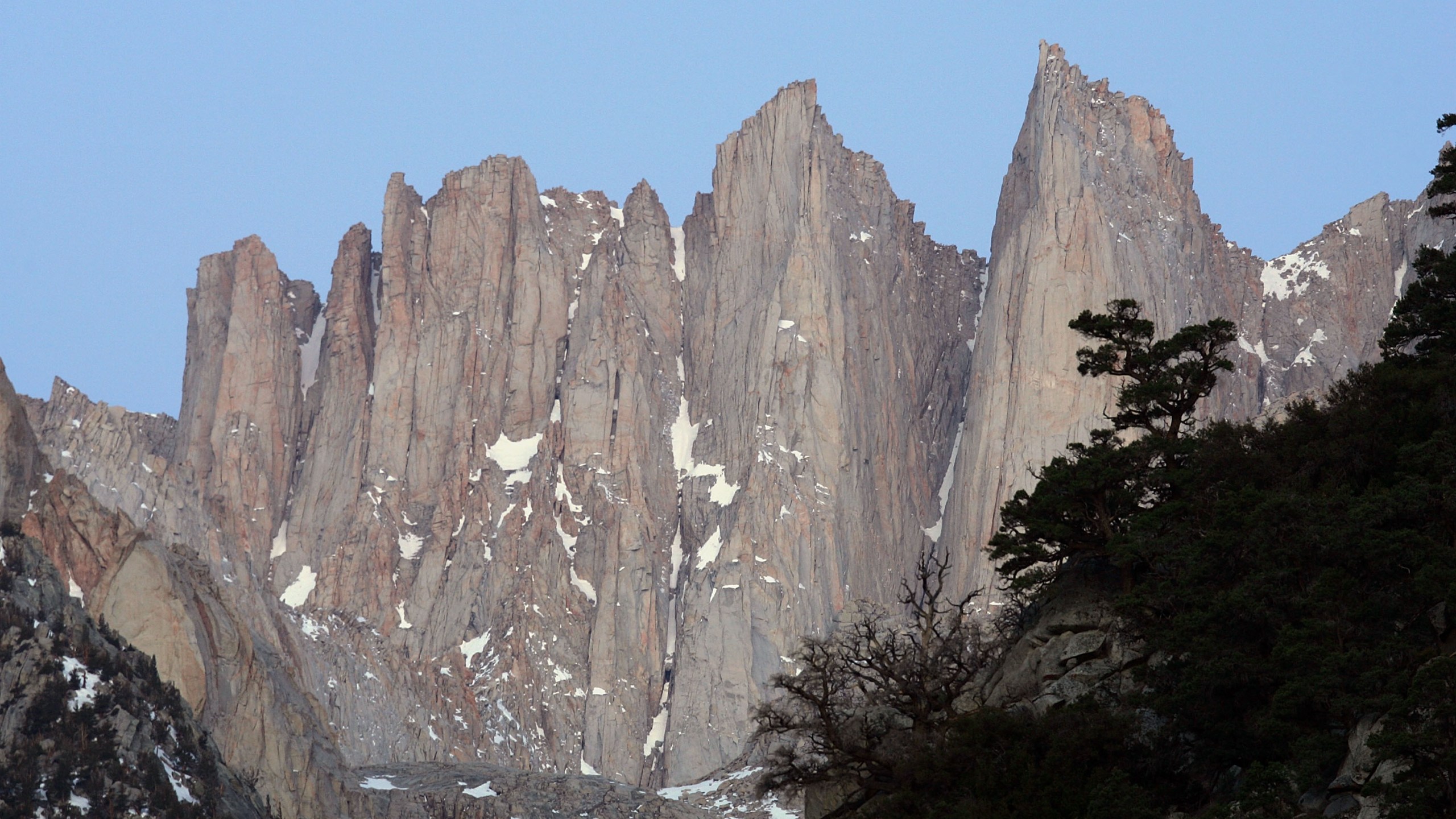 Pinnacles rise from the crest just south of Mount Whitney on May 9, 2008, near Lone Pine, California. (Credit: David McNew/Getty Images)