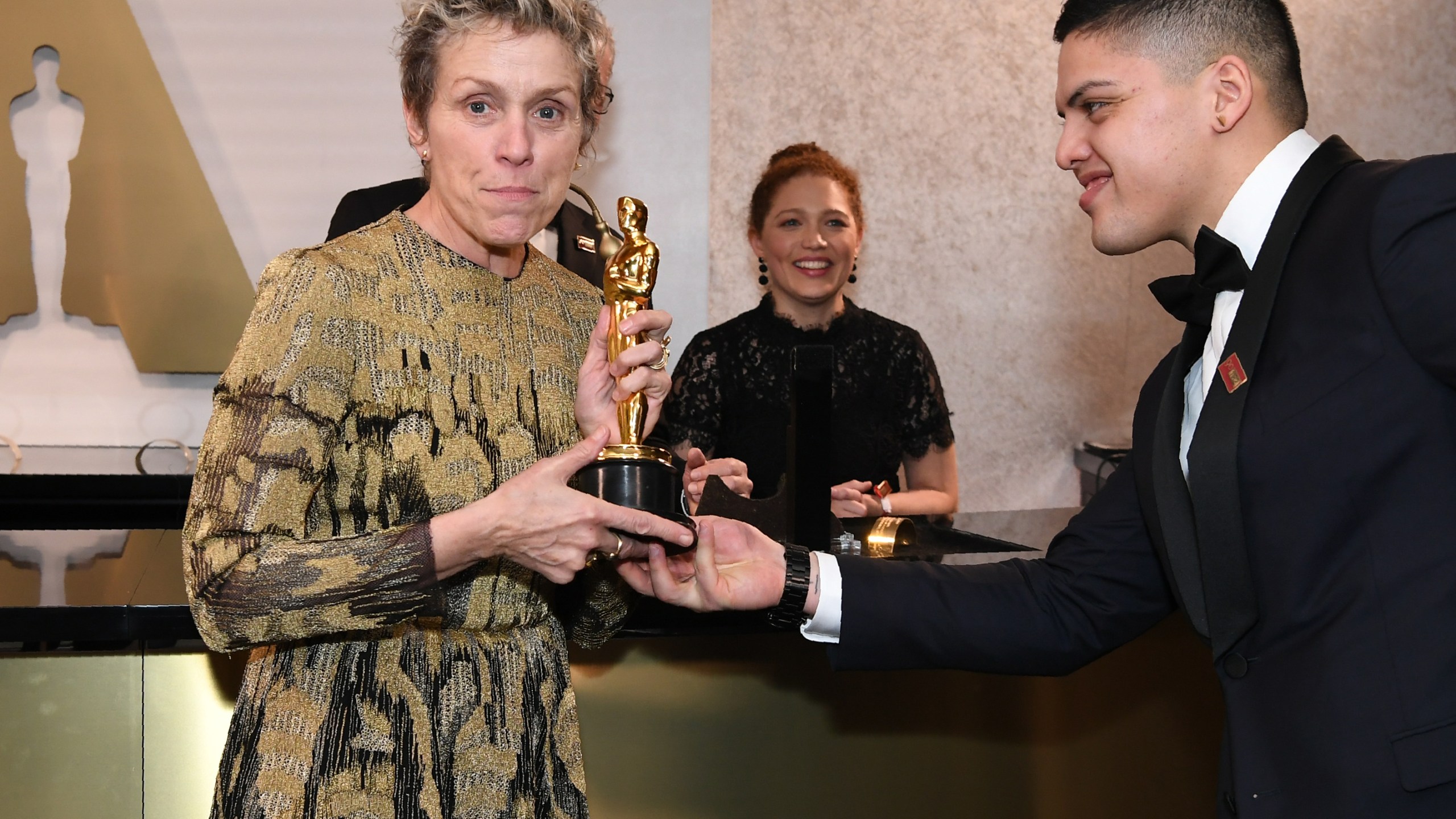 Best Actress winner Frances McDormand attends the 90th Annual Academy Awards Governors Ball at the Hollywood & Highland Center on March 4, 2018. (Credit: ANGELA WEISS/AFP/Getty Images)