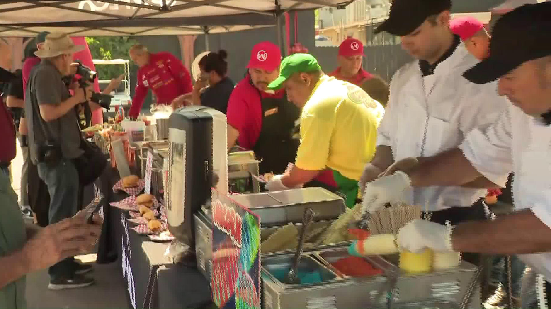 Vendors show off their food offerings ahead of the L.A. County Fair on Aug. 28, 2019. (Credit: KTLA)