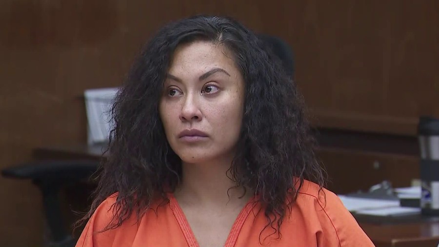 Maricela Mercado appears for her arraignment in a Torrance courtroom on Aug. 15, 2019. (Credit: KTLA)