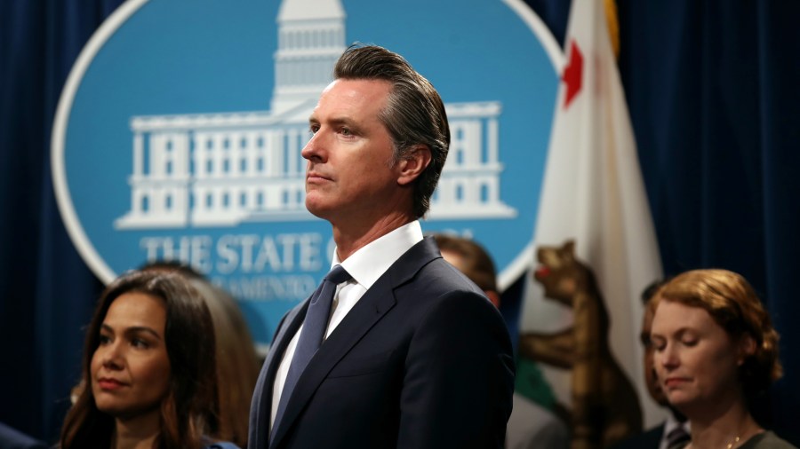 California Gov. Gavin Newsom looks on during a news conference at the California State Capitol on Aug. 16, 2019 in Sacramento. (Credit: Justin Sullivan/Getty Images)