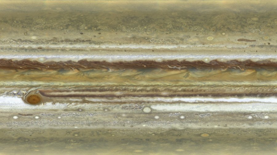 A closer look at Jupiter's clouds and atmosphere. (Credit: A Simon/MH Wong/ESA/Hubble/NASA