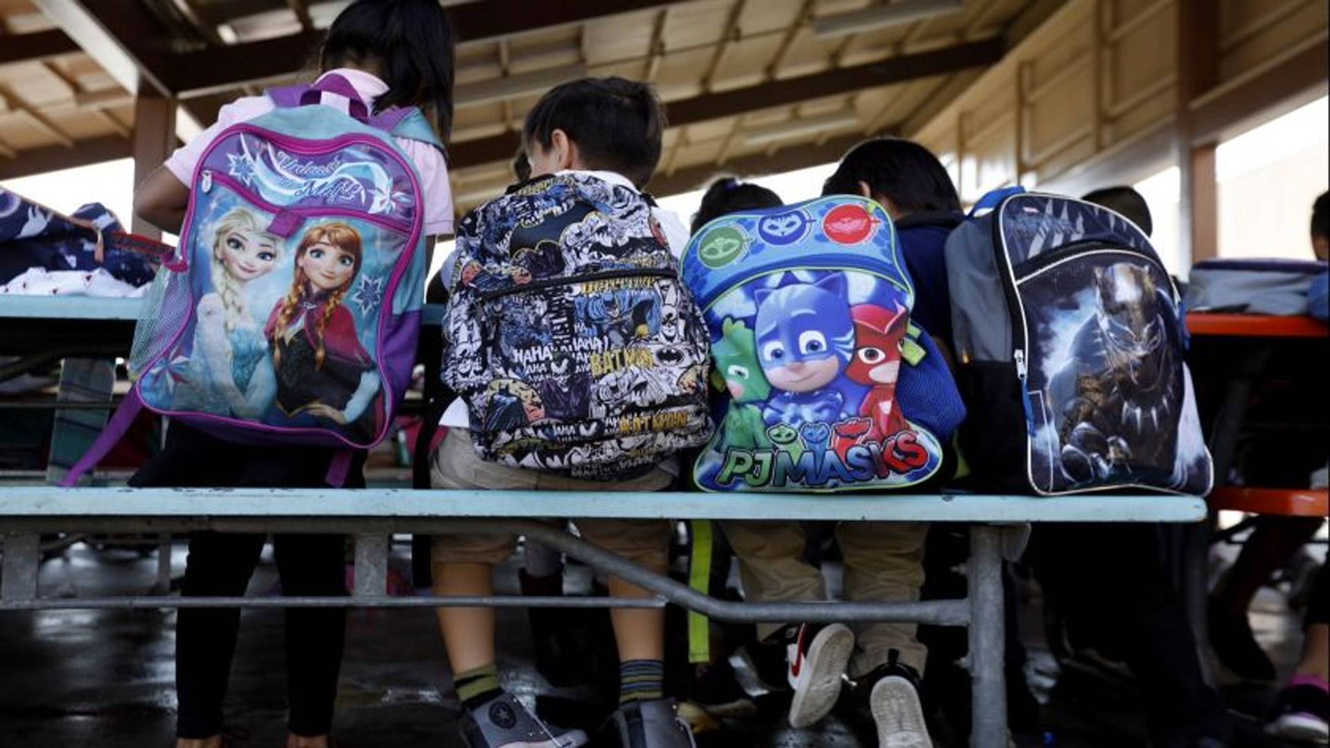 Students sit at tables after school at Telfair Avenue Elementary in Pacoima in an undated photo. ( Credit: Francine Orr / Los Angeles Times)