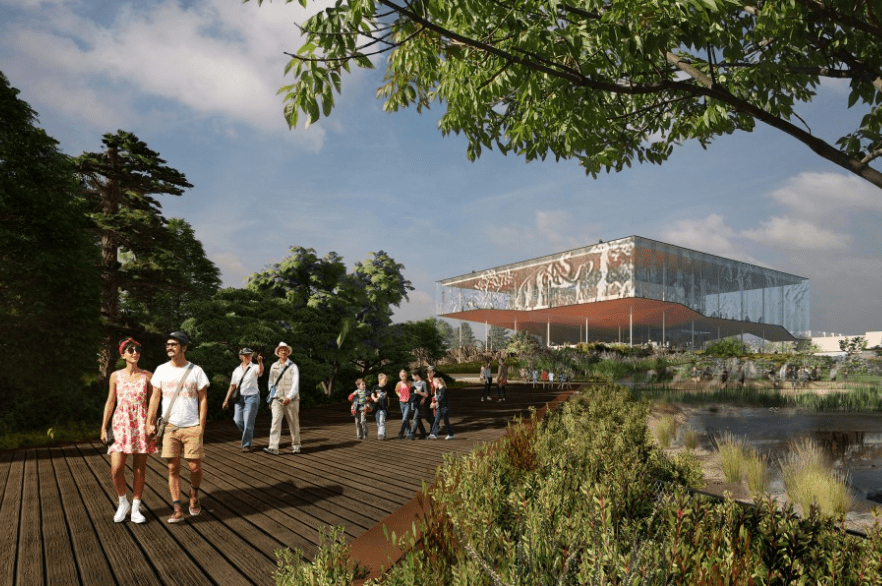 The La Brea Tar Pits released this rendering from Dorte Mandrup on Aug. 26, 2019.