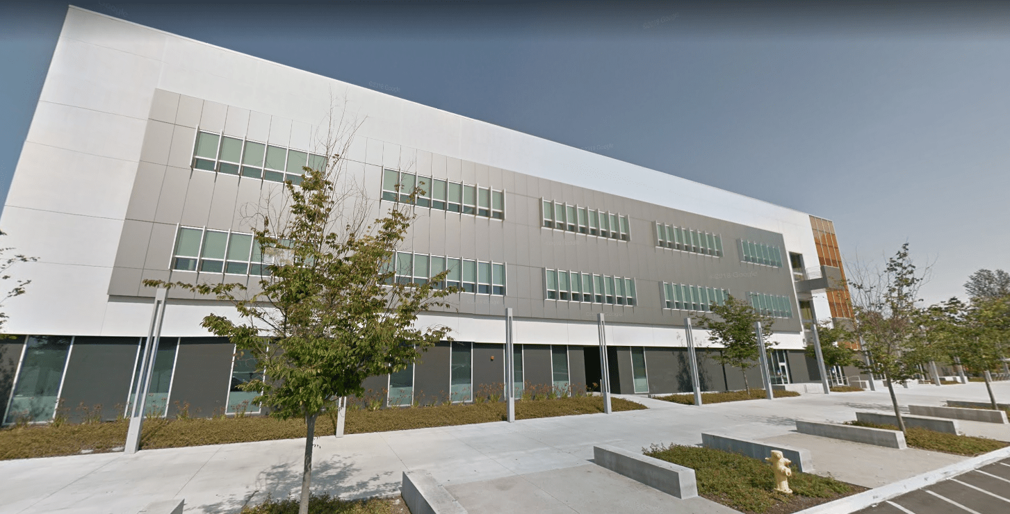 A building is seen on the Orange Coast College campus in a Street View image from Google Maps.