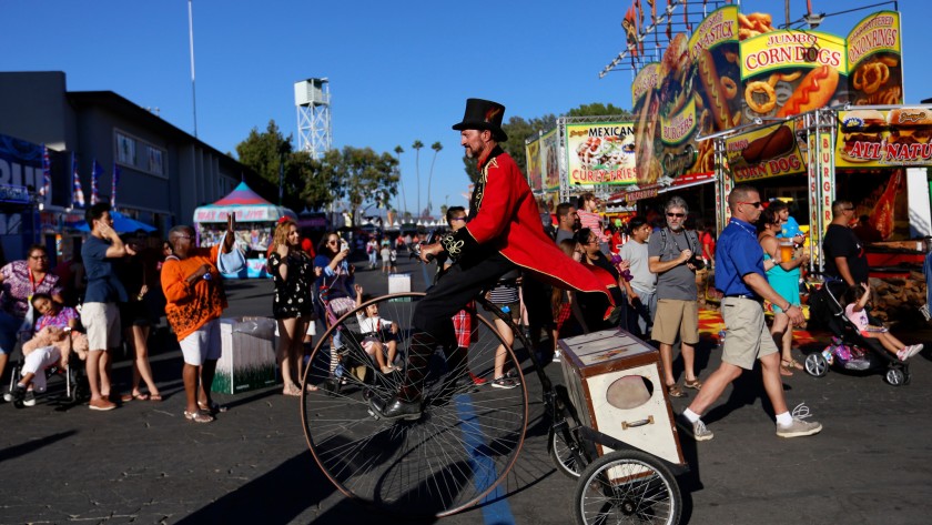 A parade makes its way through the L.A. County Fair at the Fairplex in Pomona in this undated photo.(Credit: Francine Orr / Los Angeles Times)