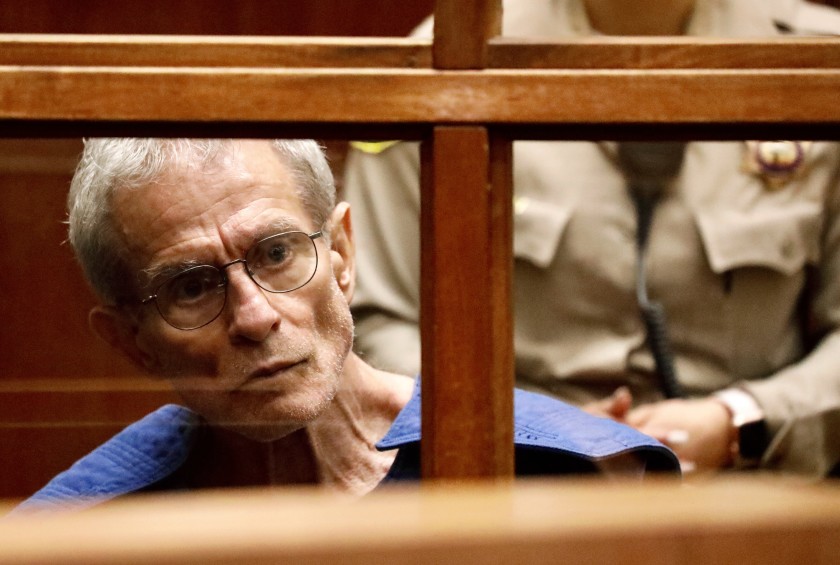 Ed Buck appears in Los Angeles County court on Sept. 19, 2019. (Credit: Al Seib / Los Angeles Times)