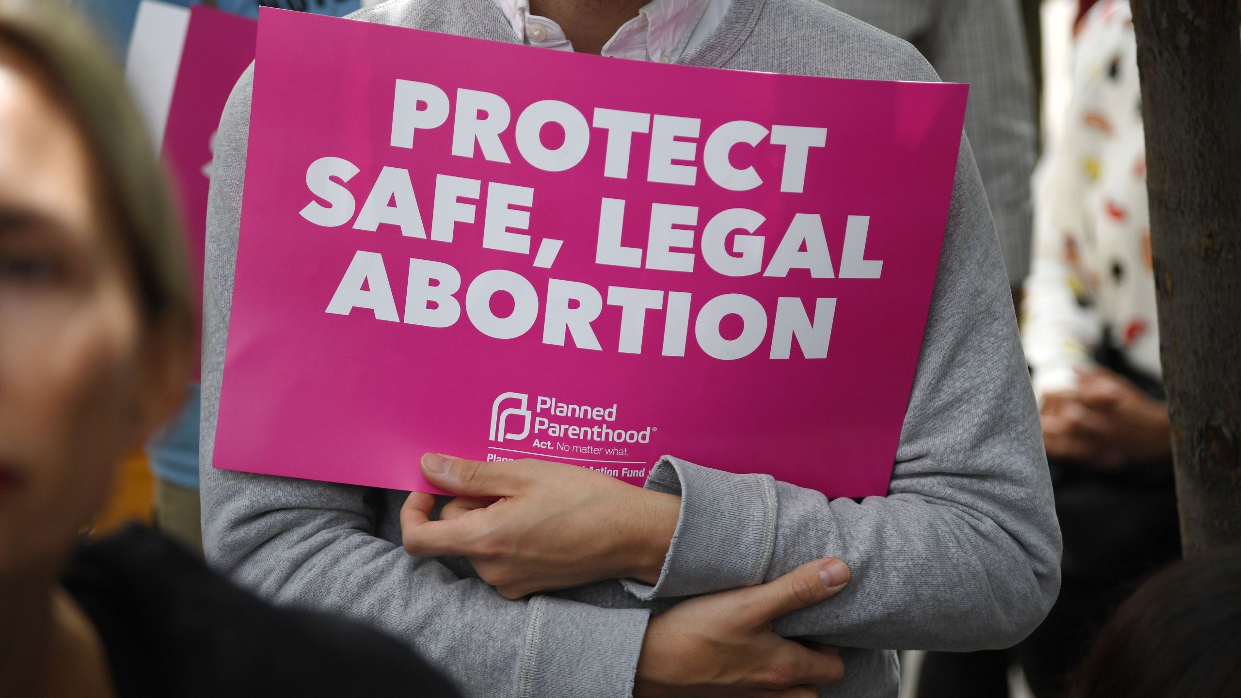 Abortion rights advocates rally to protest new restrictions on abortions, May 21, 2019, in West Hollywood, California. (Credit: Robyn Beck/AFP/Getty Images)