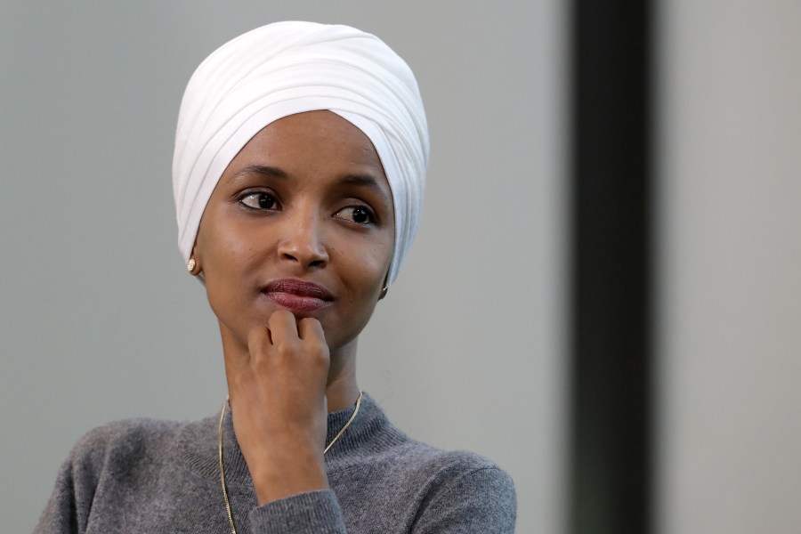 Rep. Ilhan Omar (D-MN) participates in a panel discussion during the Muslim Collective For Equitable Democracy Conference and Presidential Forum at the The National Housing Center July 23, 2019, in Washington, D.C. (Credit: Chip Somodevilla/Getty Images)