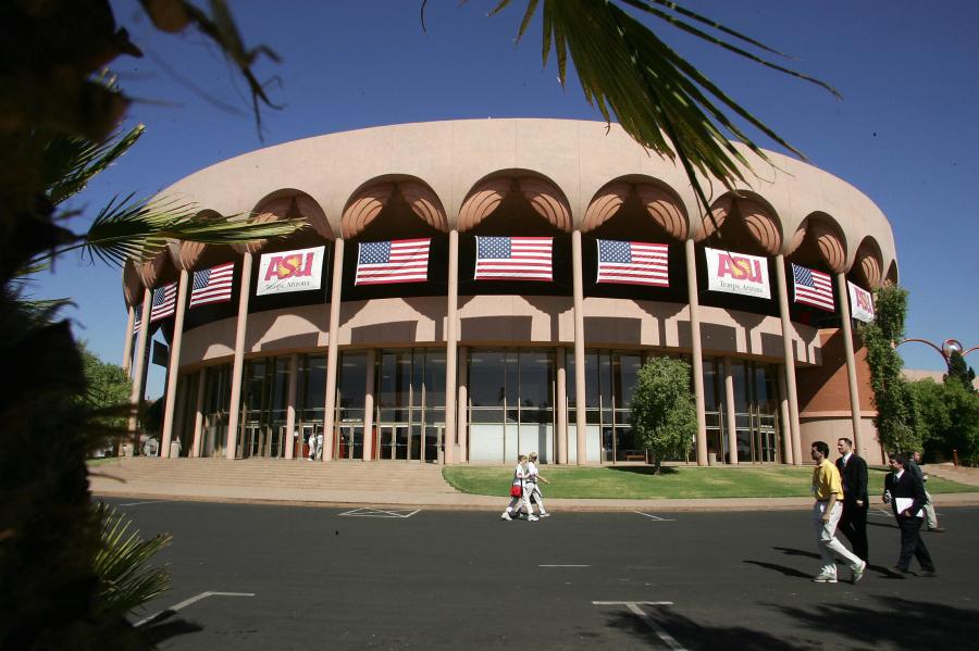 The Gammage Auditorium at the campus of Arizona State University in Tempe is seen on Oct. 13, 2004. (Credit: Robyn Beck/AFP/Getty Images)