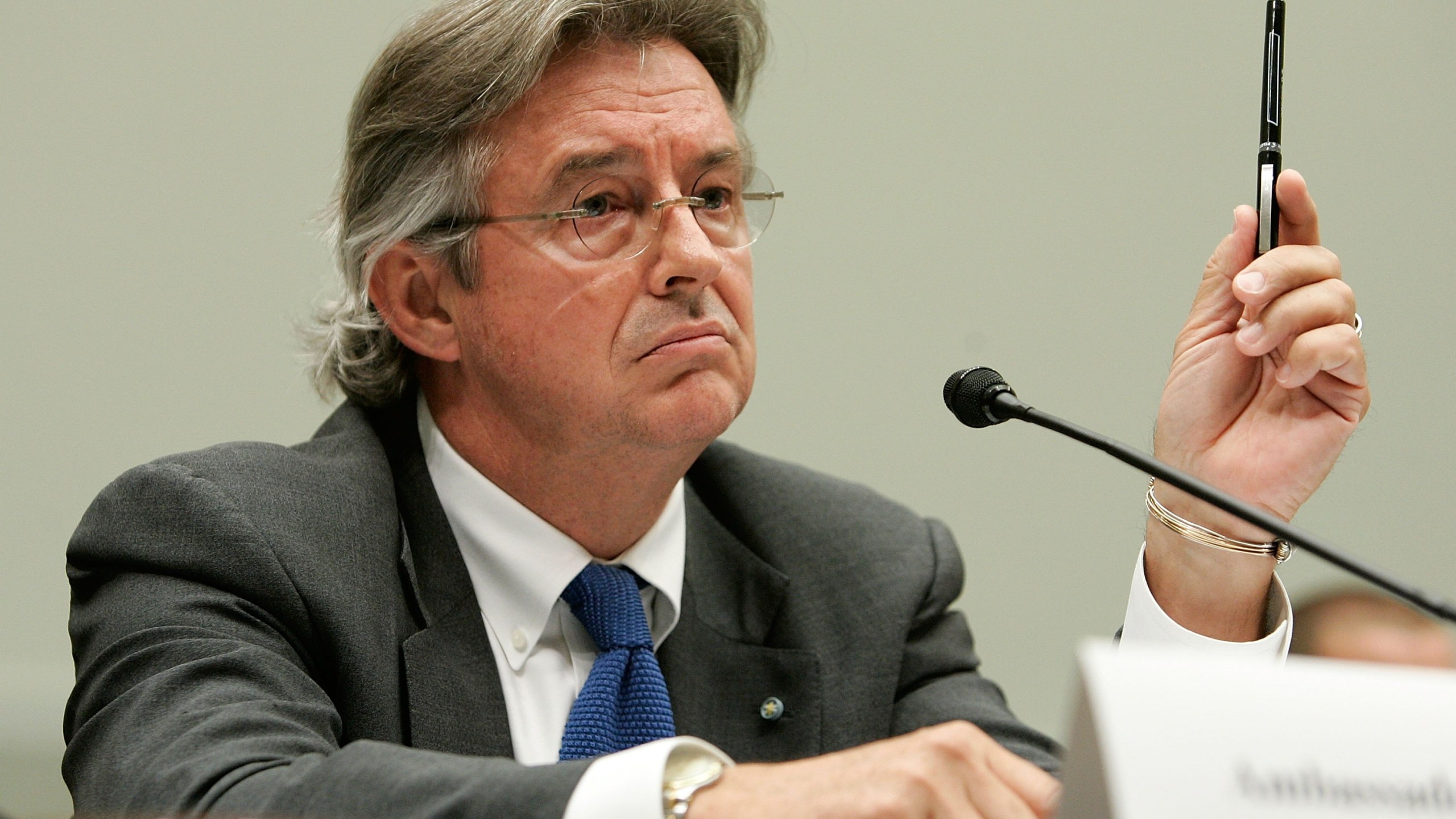 Former Ambassador Joseph Wilson testifies during a hearing before the House Judiciary Committee on July 11, 2007, in Washington, DC. (Credit: Alex Wong/Getty Images)