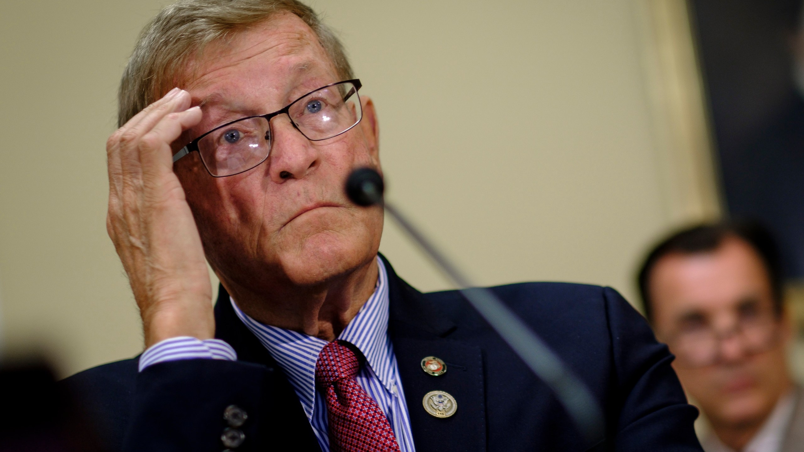 Rep. Paul Cook listens to the House Rules Committee Chairman as amendments to the National Defense Authorization Act for approval so it can be debated on the floor of the House on July 12, 2017 in Washington, D.C. (Credit: Pete Marovich/Getty Images)