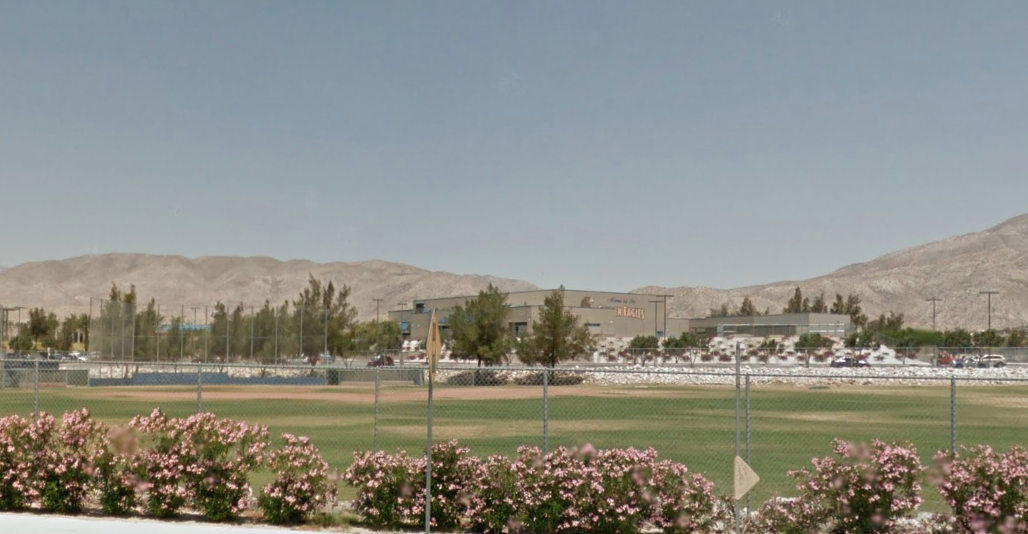 Desert Hot Springs High School is seen in a Google Maps Street View image.