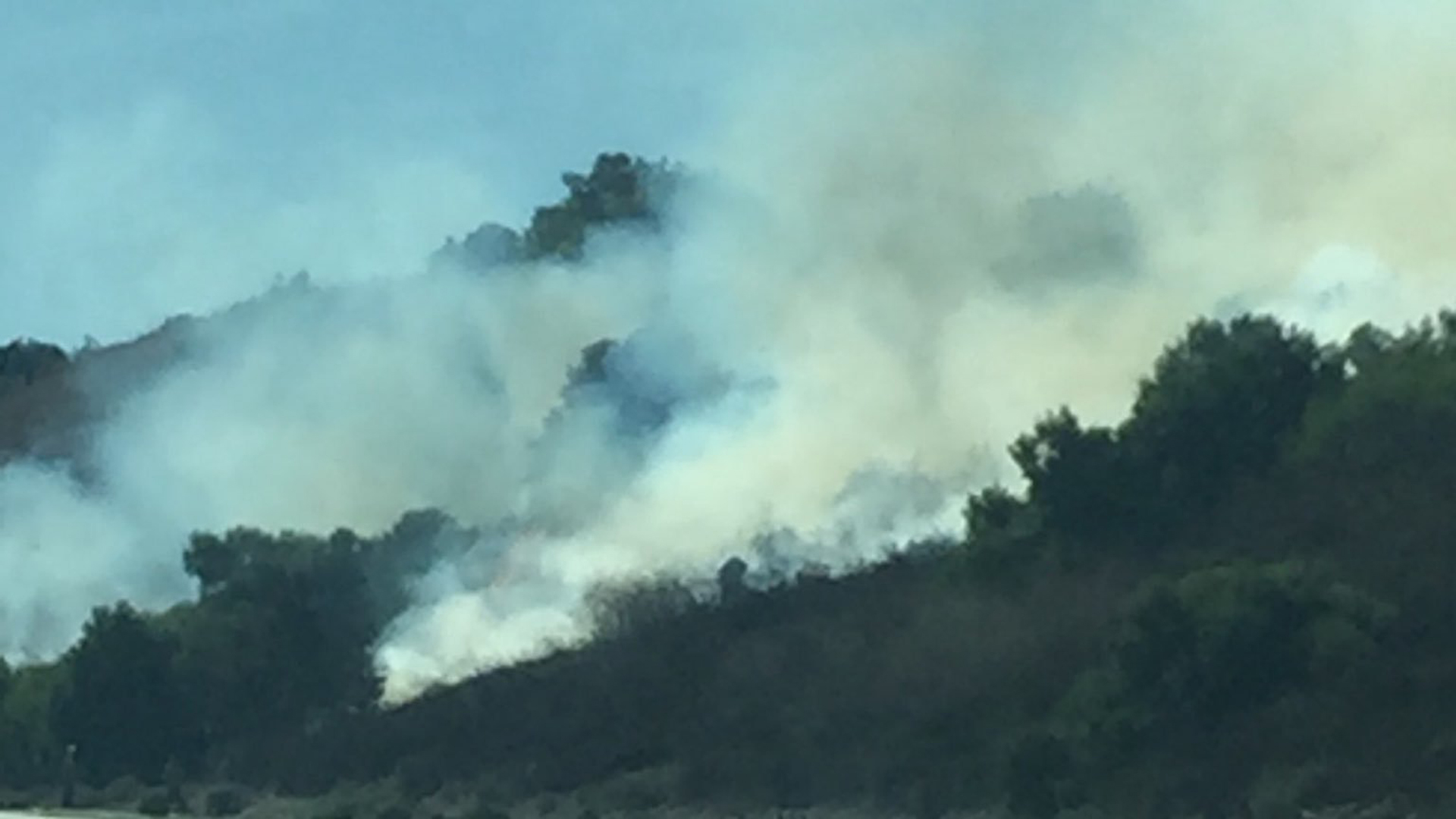 Caltrans officials tweeted this image of a blaze that was burning in San Dimas on Oct. 16, 2019.