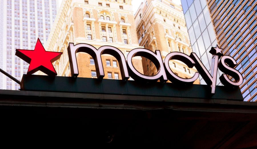 A store sign hangs on the Macy's store at Manhattan's Herald Square on Jan.11, 2019, in New York. (Credit: Don Emmert/AFP/Getty Images)