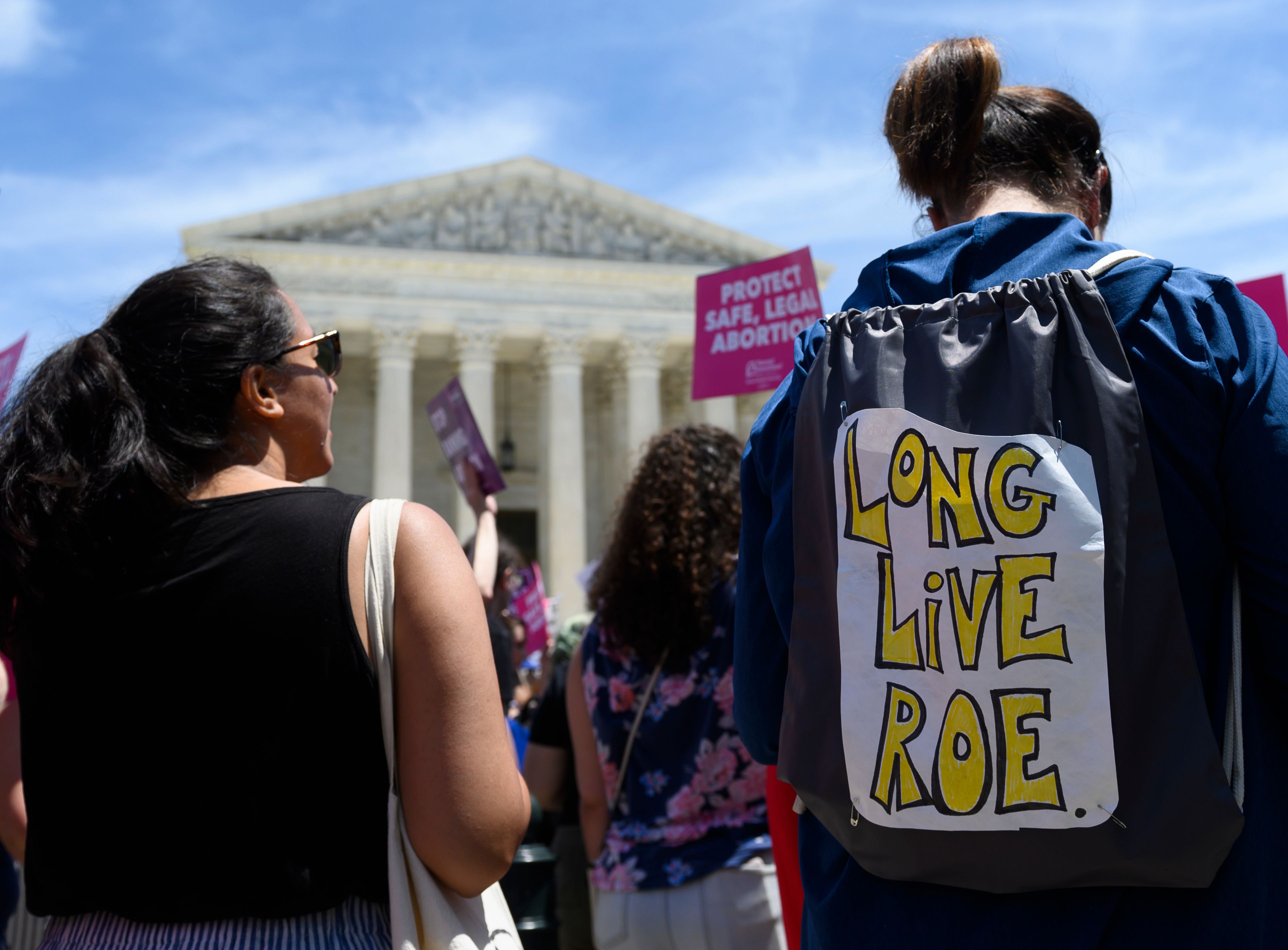 Abortion rights activists rally in front of the U.S. Supreme Court in Washington, D.C. on May 21, 2019. (ANDREW CABALLERO-REYNOLDS/AFP via Getty Images)