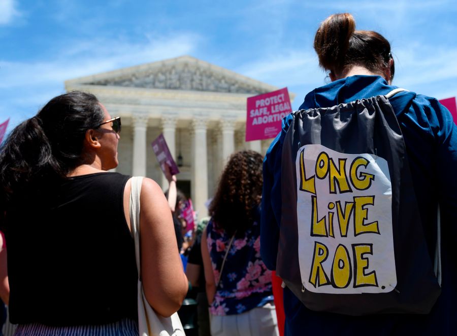 Abortion rights activists rally in front of the U.S. Supreme Court in Washington, D.C. on May 21, 2019. (ANDREW CABALLERO-REYNOLDS/AFP via Getty Images)