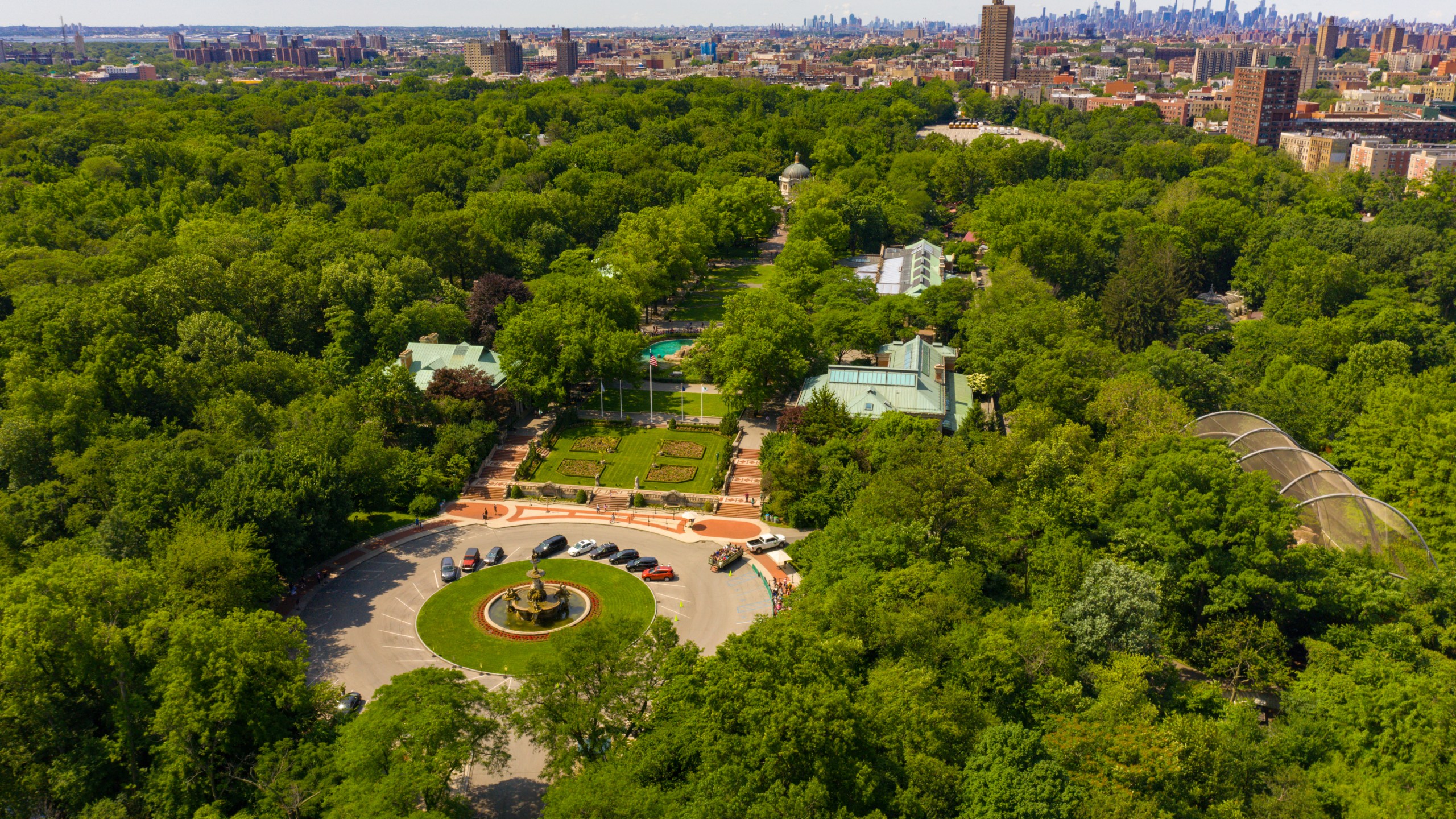 An aerial view of the Bronx Zoo in New York City is seen in an undated photo. (Credit: iStock / Getty Images Plus)