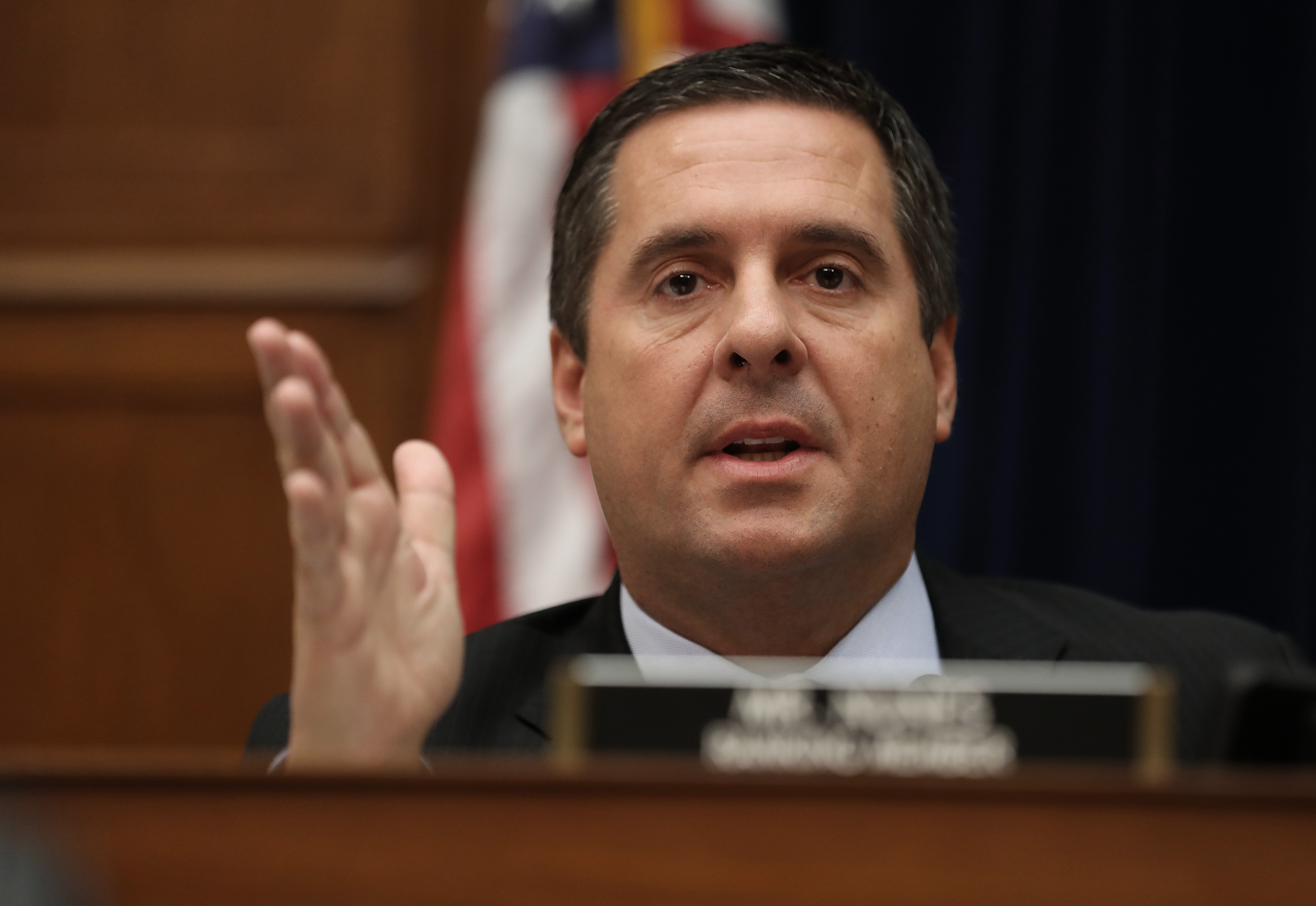 Ranking member Rep. Devin Nunes questions Acting Director of National Intelligence Joseph Maguire as Maguire appears before the House Select Committee on Intelligence on Capitol Hill on Sept. 26, 2019. (Credit: Chip Somodevilla / Getty Images)