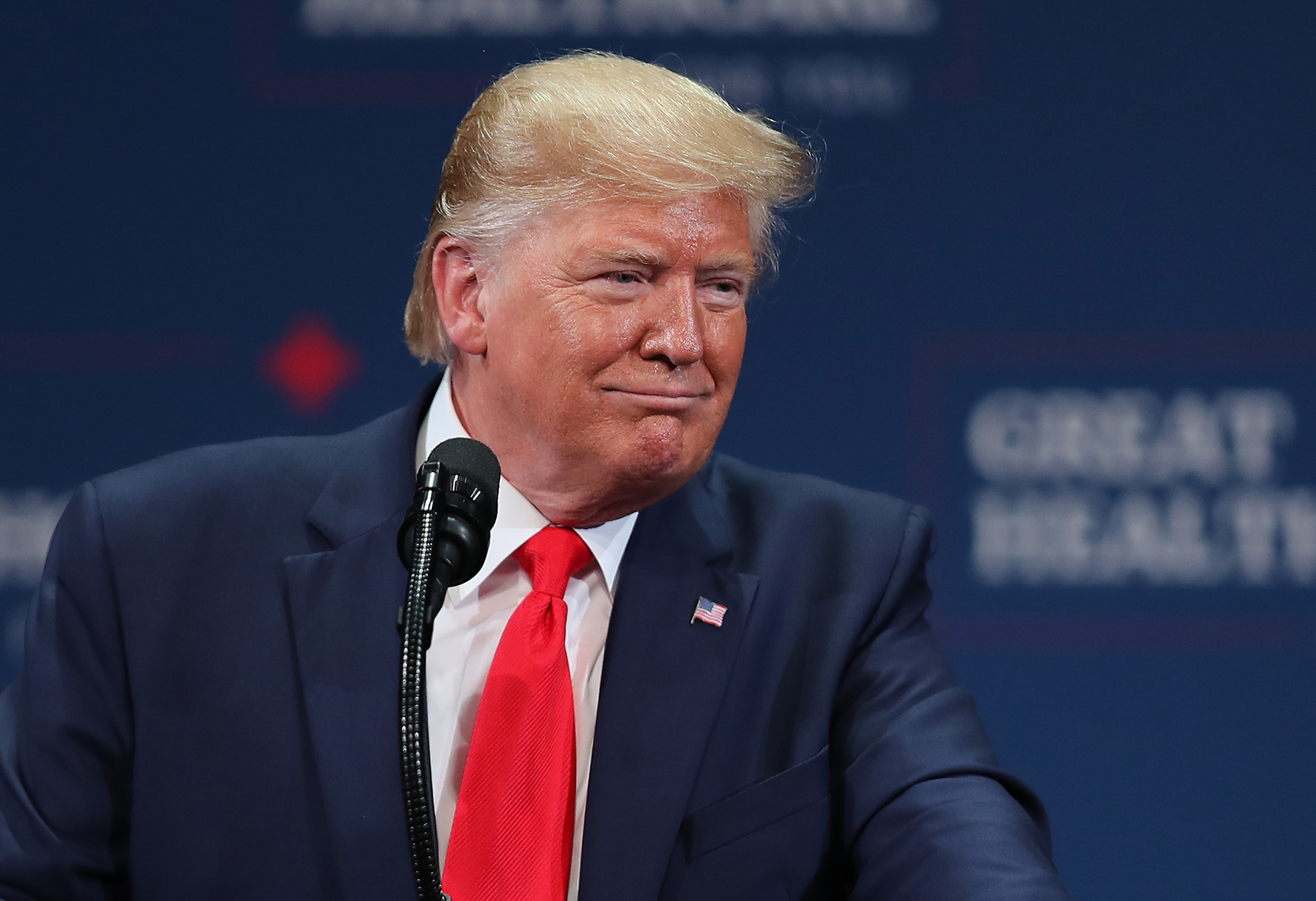 President Donald Trump speaks during an event in The Villages, Florida, on Oct. 3, 2019. (Credit: Joe Raedle / Getty Images)