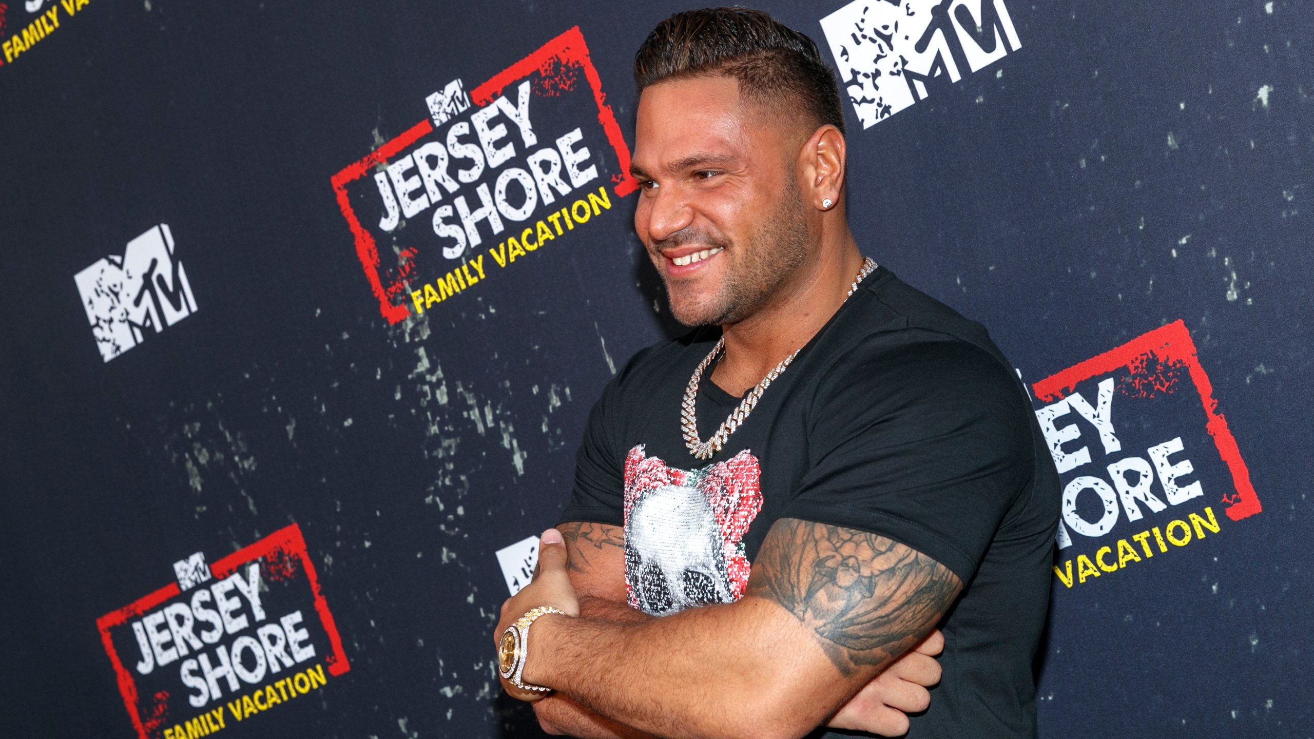 Television personality Ronnie Ortiz-Magro arrives at the "Jersey Shore Family Vacation" Premiere Party at Hyde Sunset Kitchen + Cocktails on March 29, 2018, in West Hollywood. (Rich Polk/Getty Images for MTV)