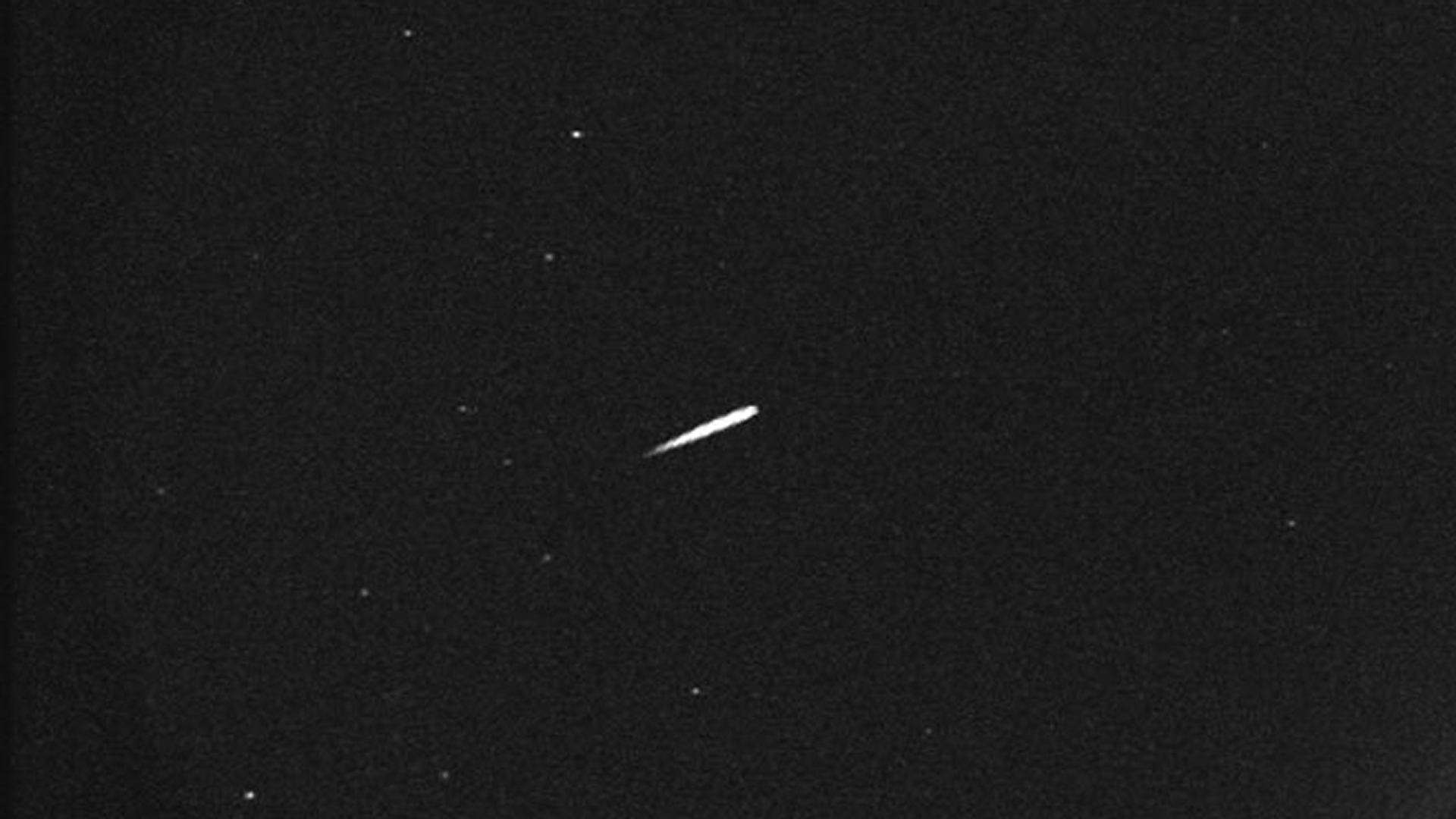 A meteor streaks across the sky on Oct. 13, 2015. (Credit: NASA / JPL)