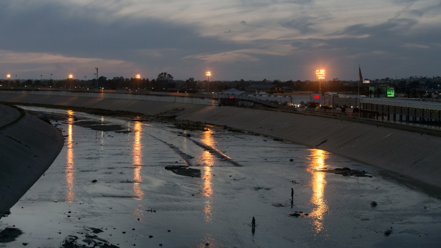 The U.S.-Mexico border near El Chaparral port of entry at the Tijuana River is seen on February 13, 2017. (Credit: GUILLERMO ARIAS/AFP/Getty Images)