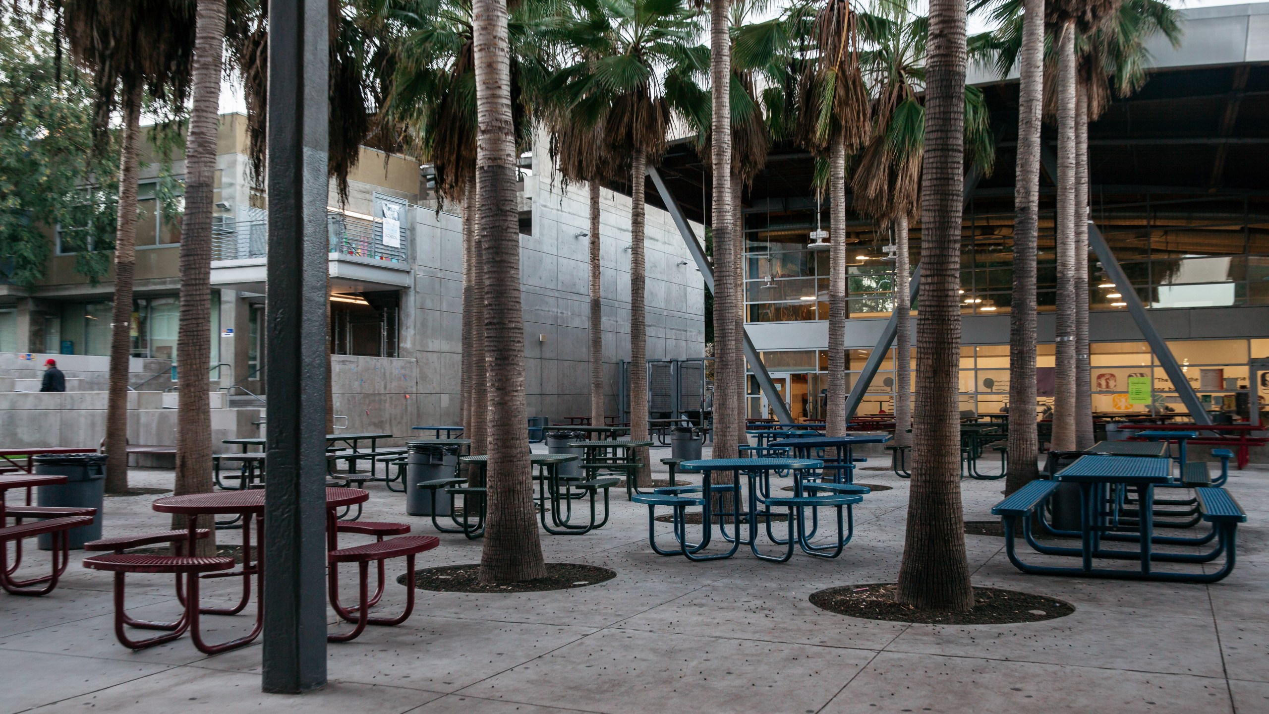 The courtyard of the Miguel Contreras Education Complex in downtown Los Angeles is seen on Jan. 22, 2019. (Credit: Scott Heins/Getty Images)