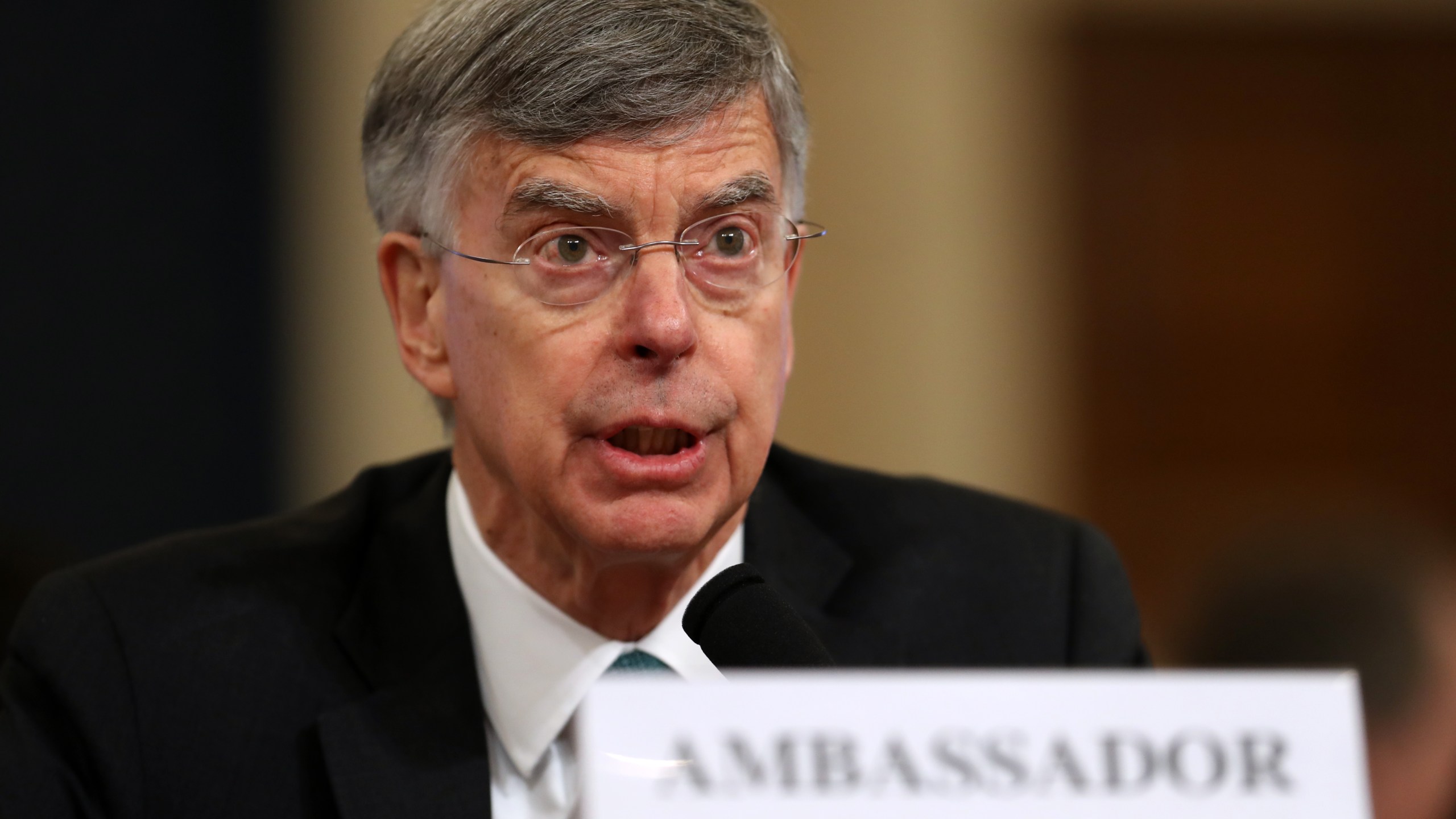 Top U.S. diplomat in Ukraine William B. Taylor Jr. testifies before the House Intelligence Committee in the Longworth House Office Building on Capitol Hill on Nov. 13, 2019 in Washington, D.C. (Credit: Chip Somodevilla/Getty Images)