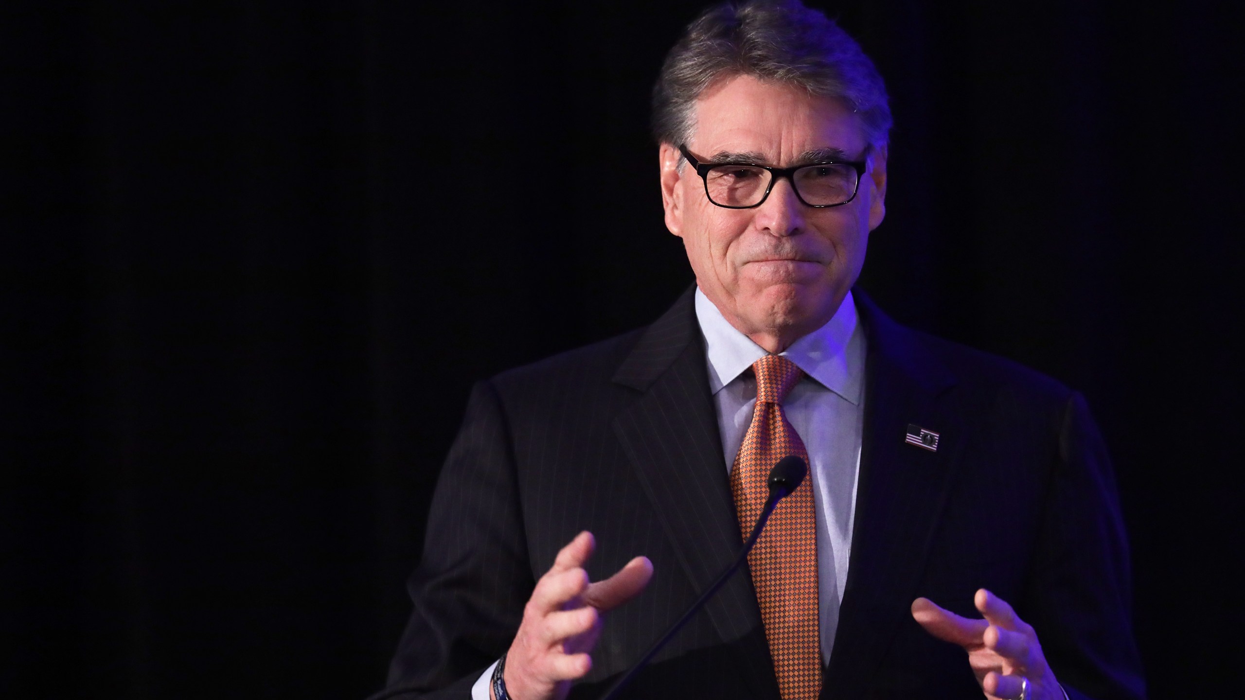 Rick Perry speaks during a National Security Commission on Artificial Intelligence conference on Nov. 5, 2019 in Washington, D.C. (Credit: Alex Wong/Getty Images)