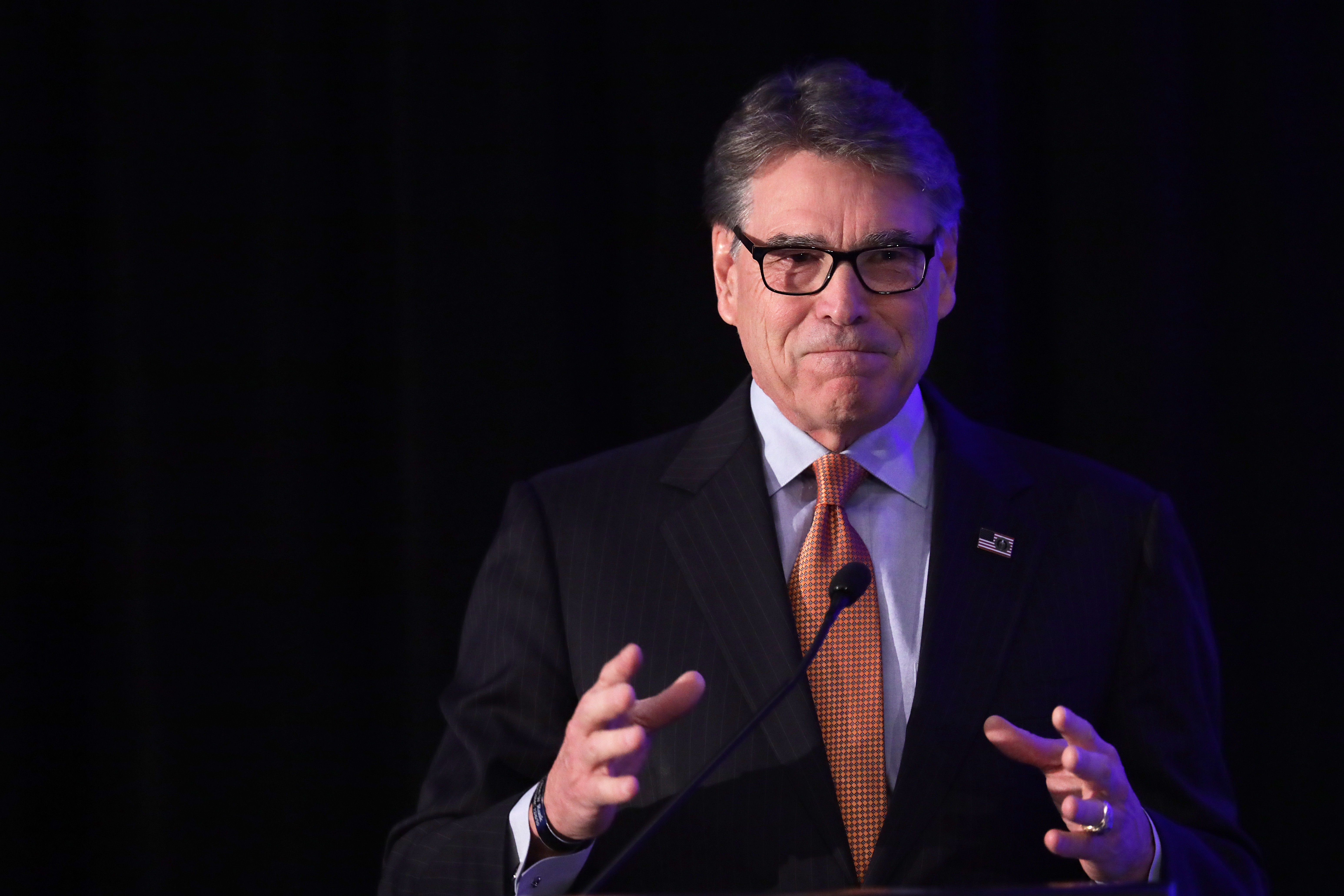 Rick Perry speaks during a National Security Commission on Artificial Intelligence conference on Nov. 5, 2019 in Washington, D.C. (Credit: Alex Wong/Getty Images)