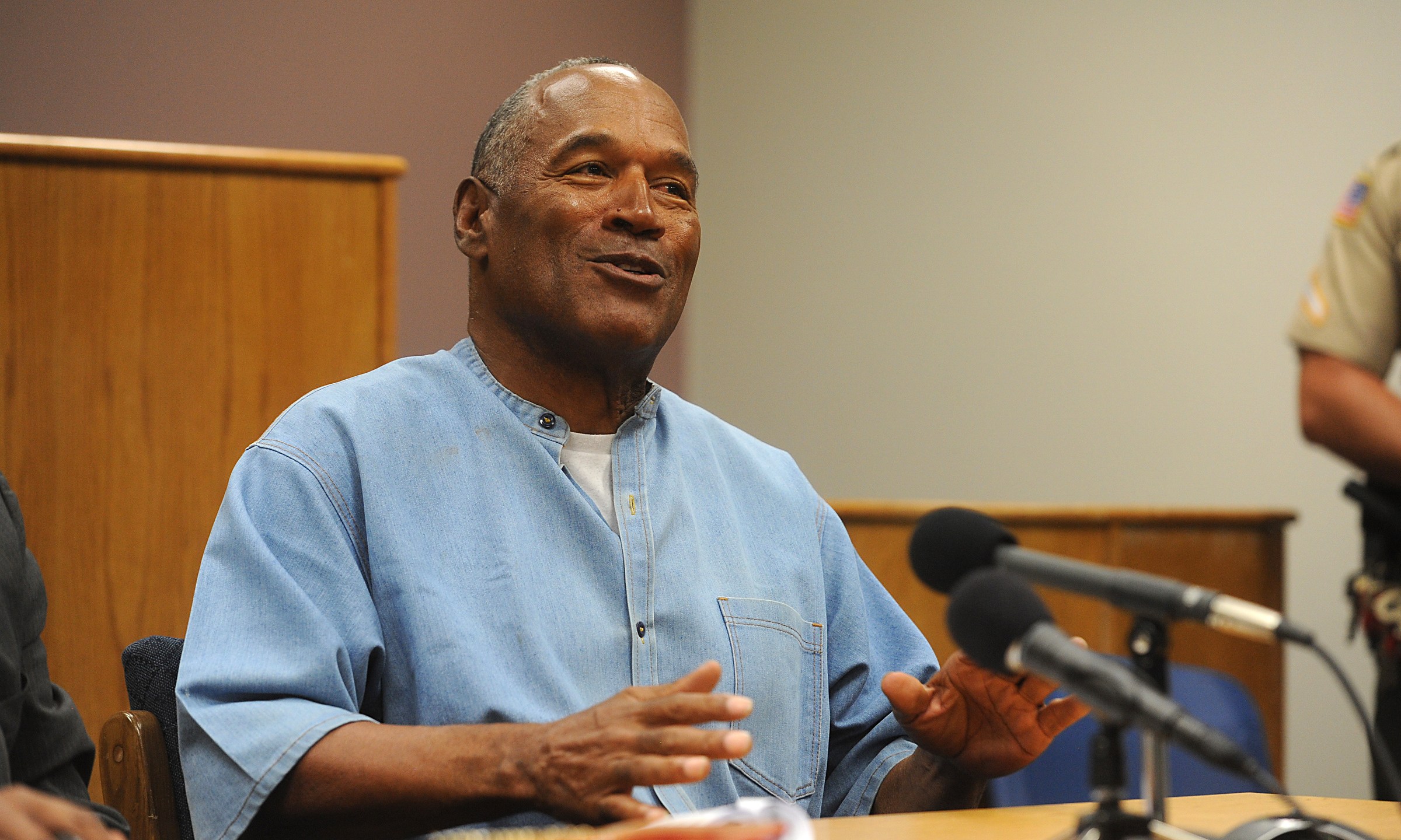 O.J. Simpson attends a parole hearing at Lovelock Correctional Center in Nevada on July 20, 2017. (Credit: Jason Bean / Getty Images)