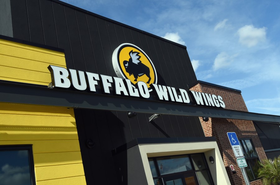 Buffalo Wild Wings exterior on Feb. 1, 2018, (Credit: Rick Diamond/Getty Images for Buffalo Wild Wings)