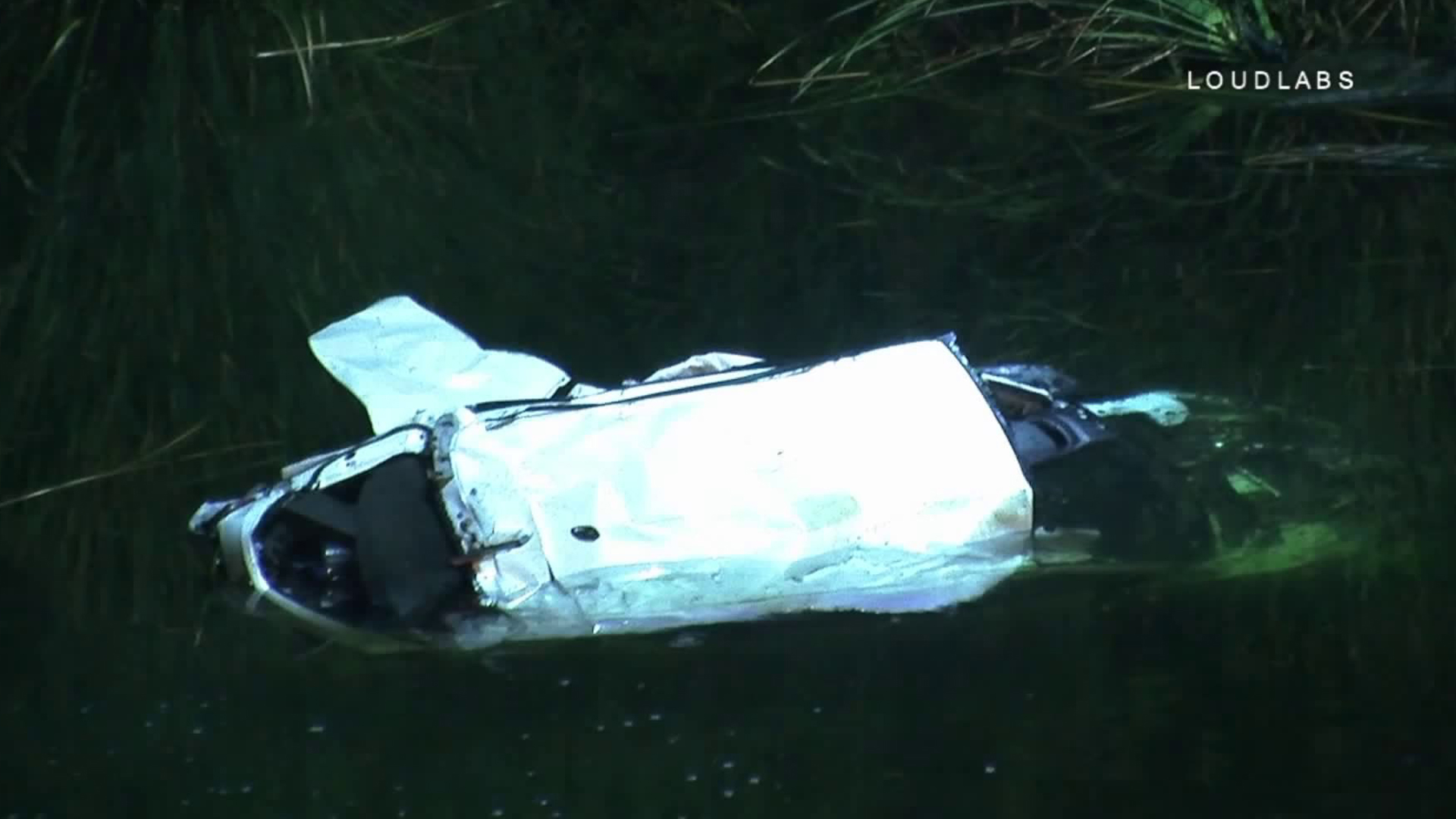 A vehicle is seen following a fatal crash in the Avocado Heights area on Nov. 5, 2019. (Credit: Loudlabs)