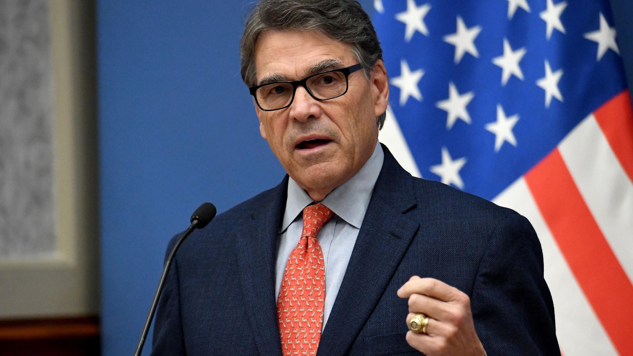 Energy Secretary Rick Perry will not participate in a closed-door deposition with impeachment investigators but would consider testifying in an open hearing, according to the Department of Energy. (Credit: Attila Kisbenedek/AFP/Getty Images via CNN)