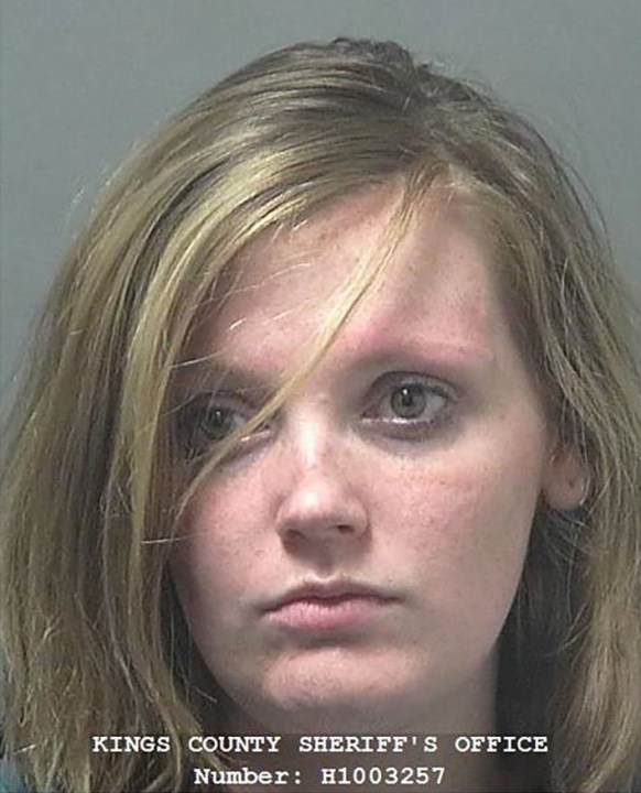 Chelsea Becker is seen in an undated booking photo released by the Hanford Police Department.