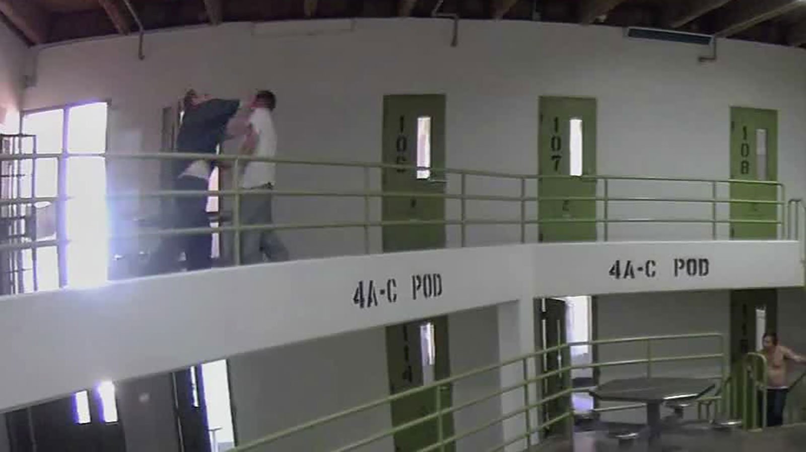 Video of a prison fight involving Jake Patterson has been released by the New Mexico Corrections Department. (Credit: New Mexico Corrections Dept.)