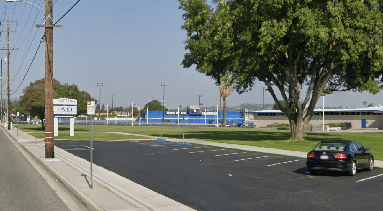 Charter Oak High School in Covina is seen in a Google Maps imae.