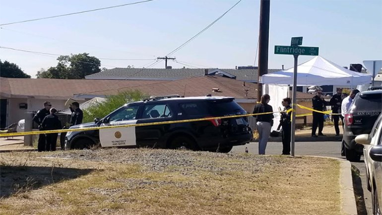 The shooting happened in the 2100 block of Flintridge Drive in the Paradise Hills neighborhood. (Credit: KSWB)