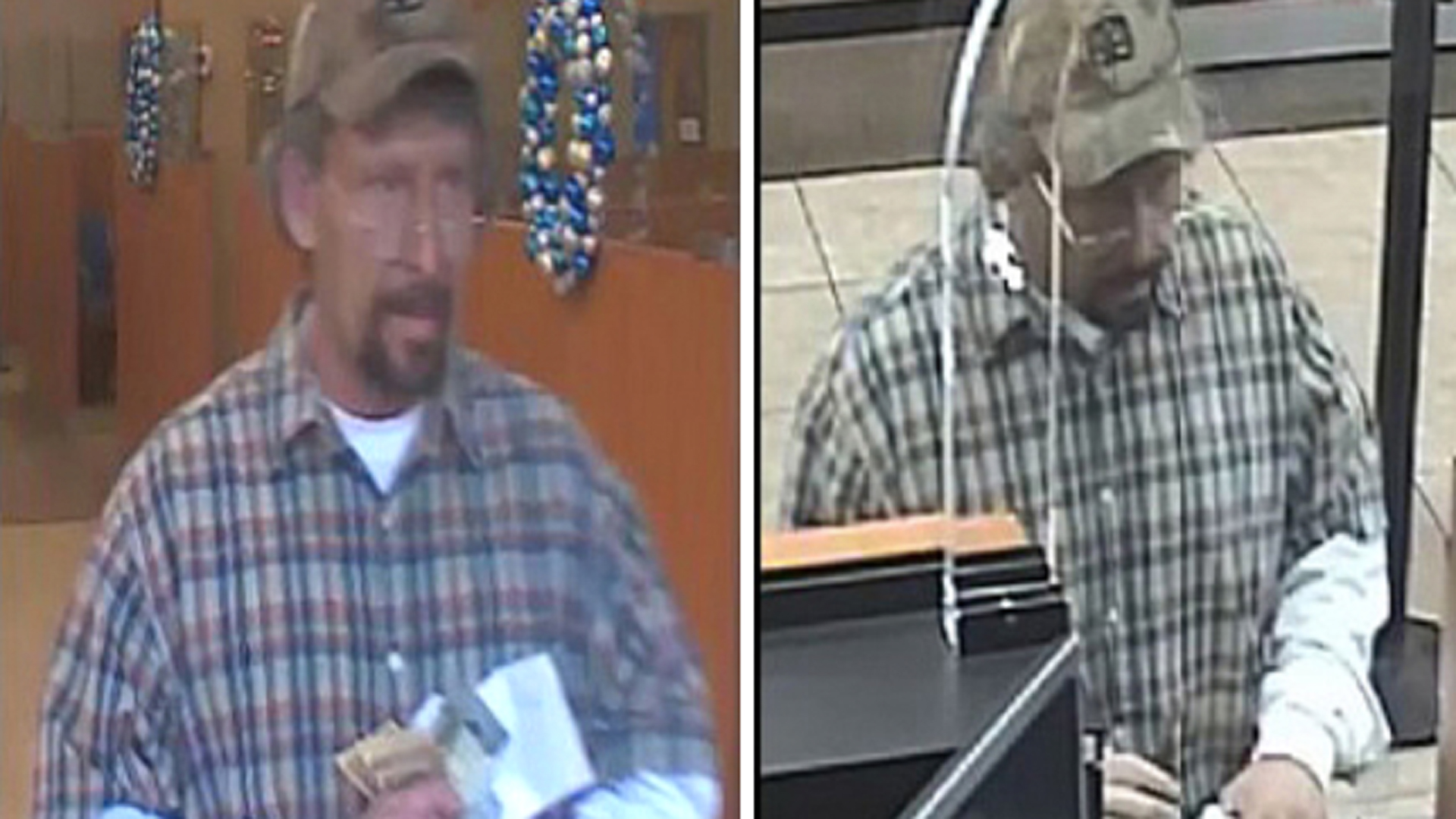 A bank robbery suspect is seen in an image provided by the Riverside County Sheriff's Department on Dec. 11, 2019.