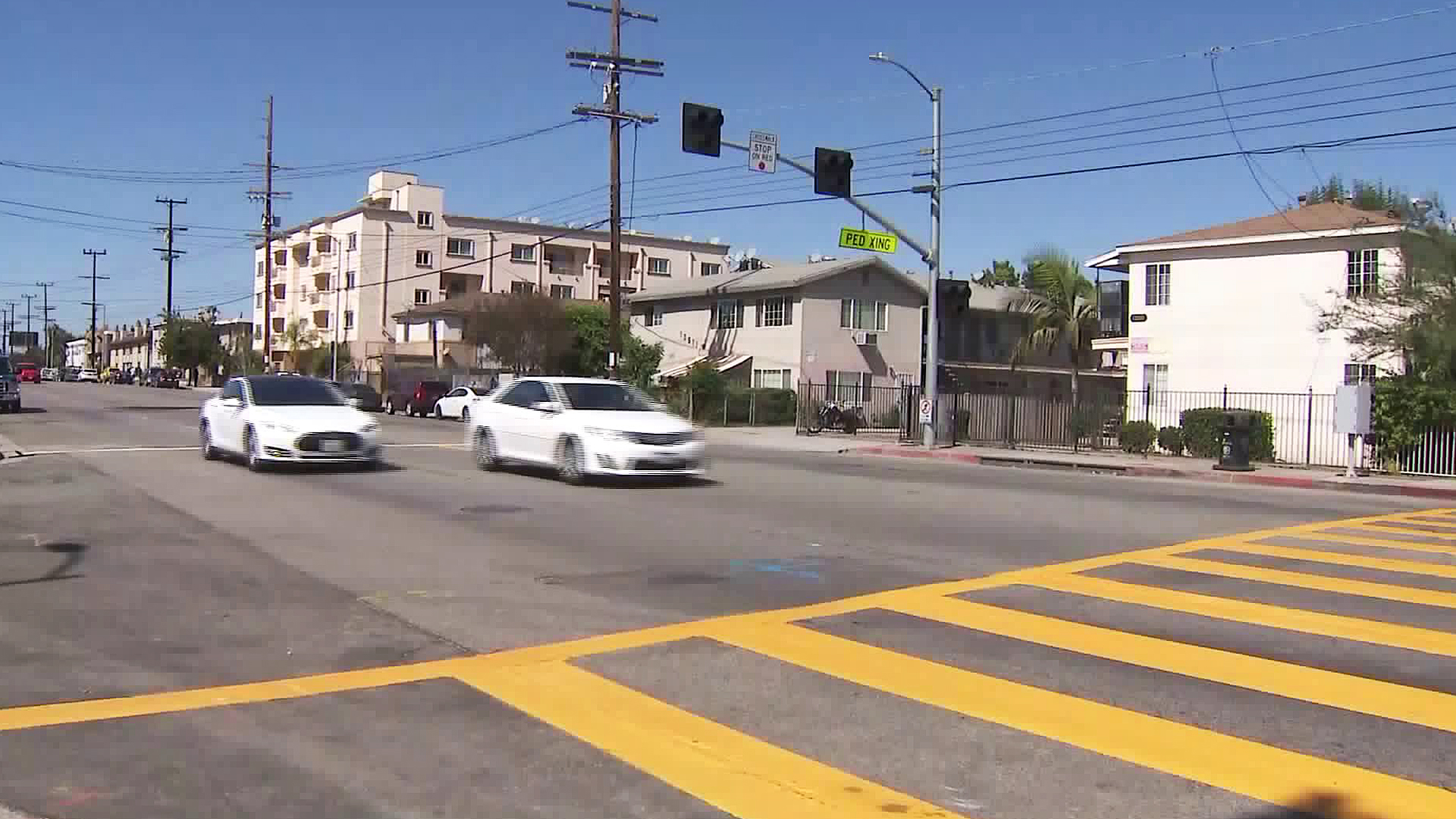 A West Hollywood crosswalk is seen in this file photo. (Credit: KTLA)