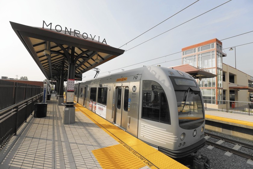 The Gold Line is seen in an undated photo. (Credit: Allen J. Schaben / Los Angeles Times)