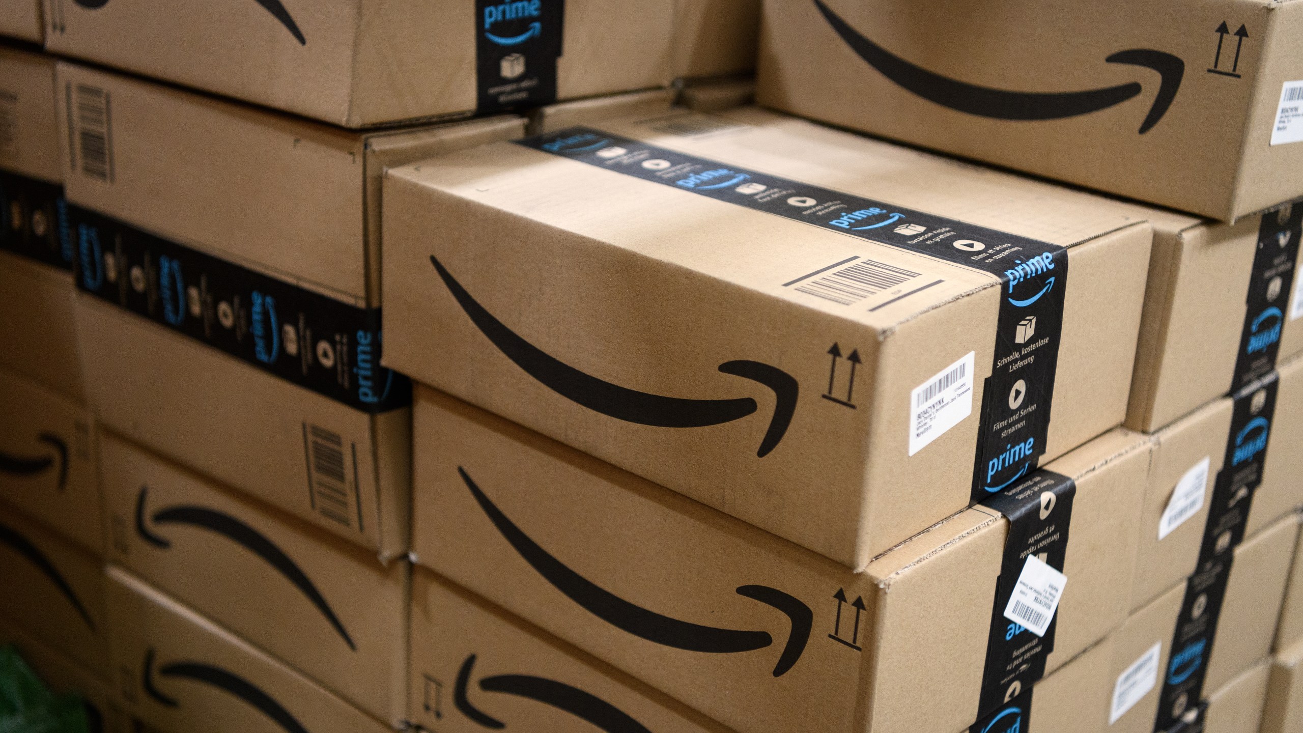 Amazon Prime packages are seen in this file photo. (Leon Neal/Getty Images)