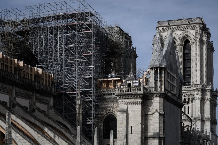 A picture taken on Oct. 4, 2019 shows the Notre-Dame Cathedral in Paris. (Credit: Philippe Lopez/AFP via Getty Images)