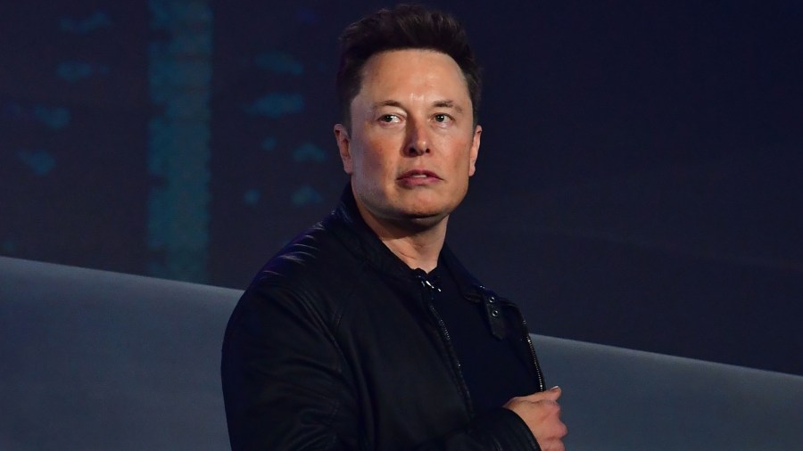 Elon Musk unveiled all-electric battery-powered Tesla Cybertruck on Nov. 21, 2019. (Credit: FREDERIC J. BROWN/Getty)