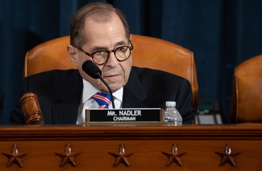 House Judiciary Chairman Rep. Jerry Nadler (D-NY) speaks during testimony by constitutional scholars before the House Judiciary Committee in the Longworth House Office Building on Capitol Hill Dec. 4, 2019, in Washington, D.C. (Credit: Saul Loeb-Pool/Getty Images)