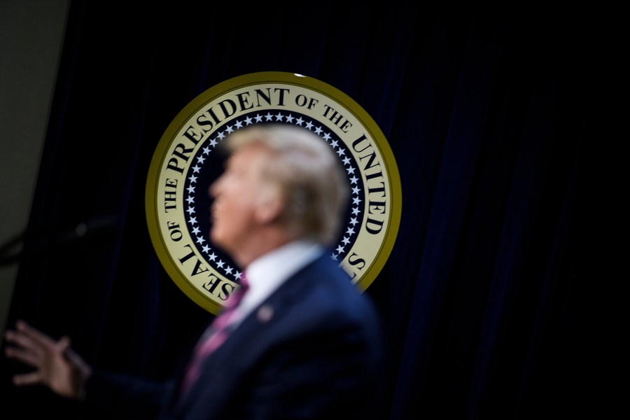 President Donald Trump speaks during a summit on transforming mental health treatment to combat homelessness, violence and substance abuse at the White House campus on Dec. 19, 2019. (Credit: BRENDAN SMIALOWSKI/AFP via Getty Images)