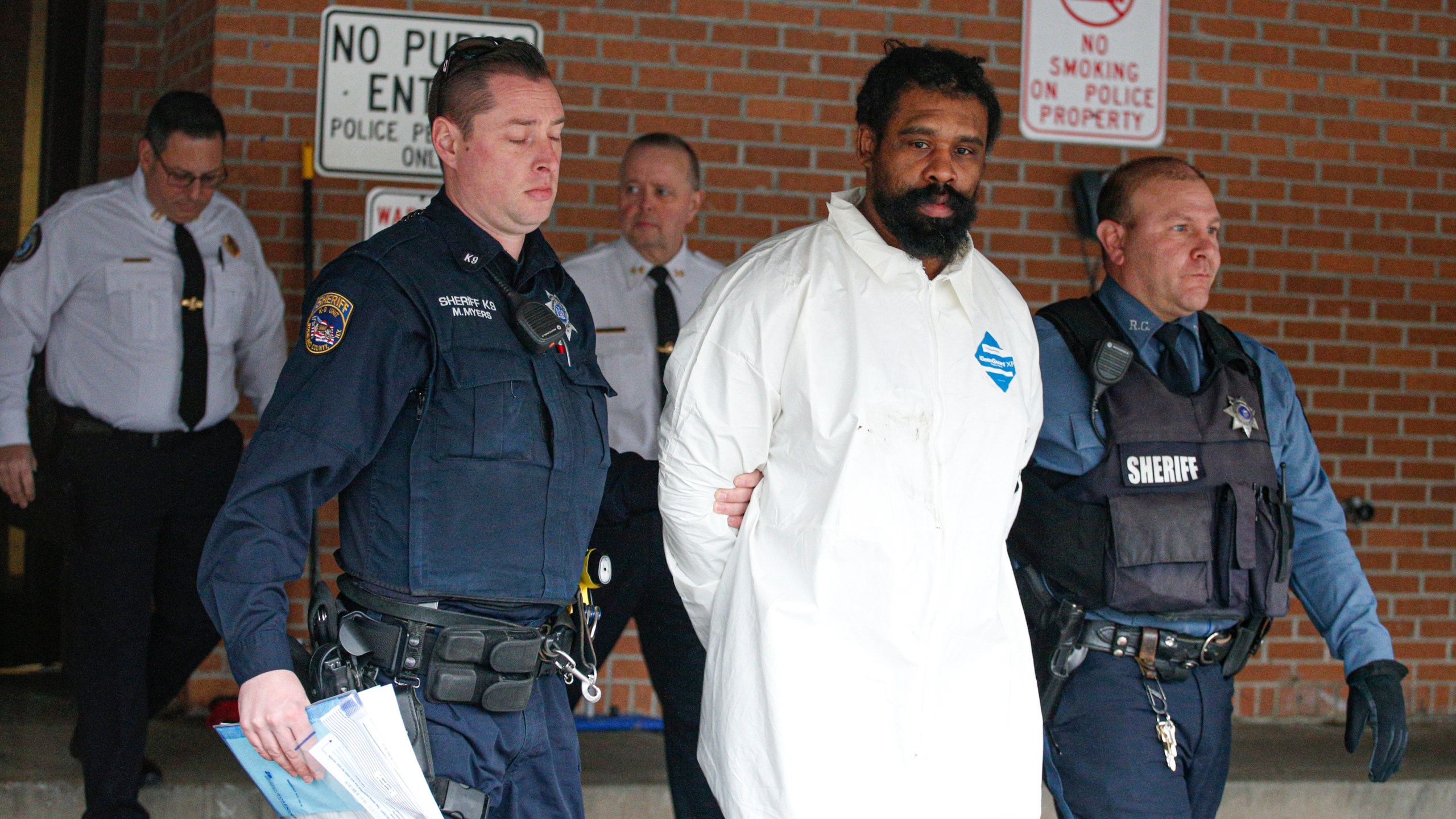 Thomas Grafton leaves the Ramapo Town Hall in Airmont, New York after being arrested on Dec. 29, 2019. (Credit: KENA BETANCUR/AFP via Getty Images)