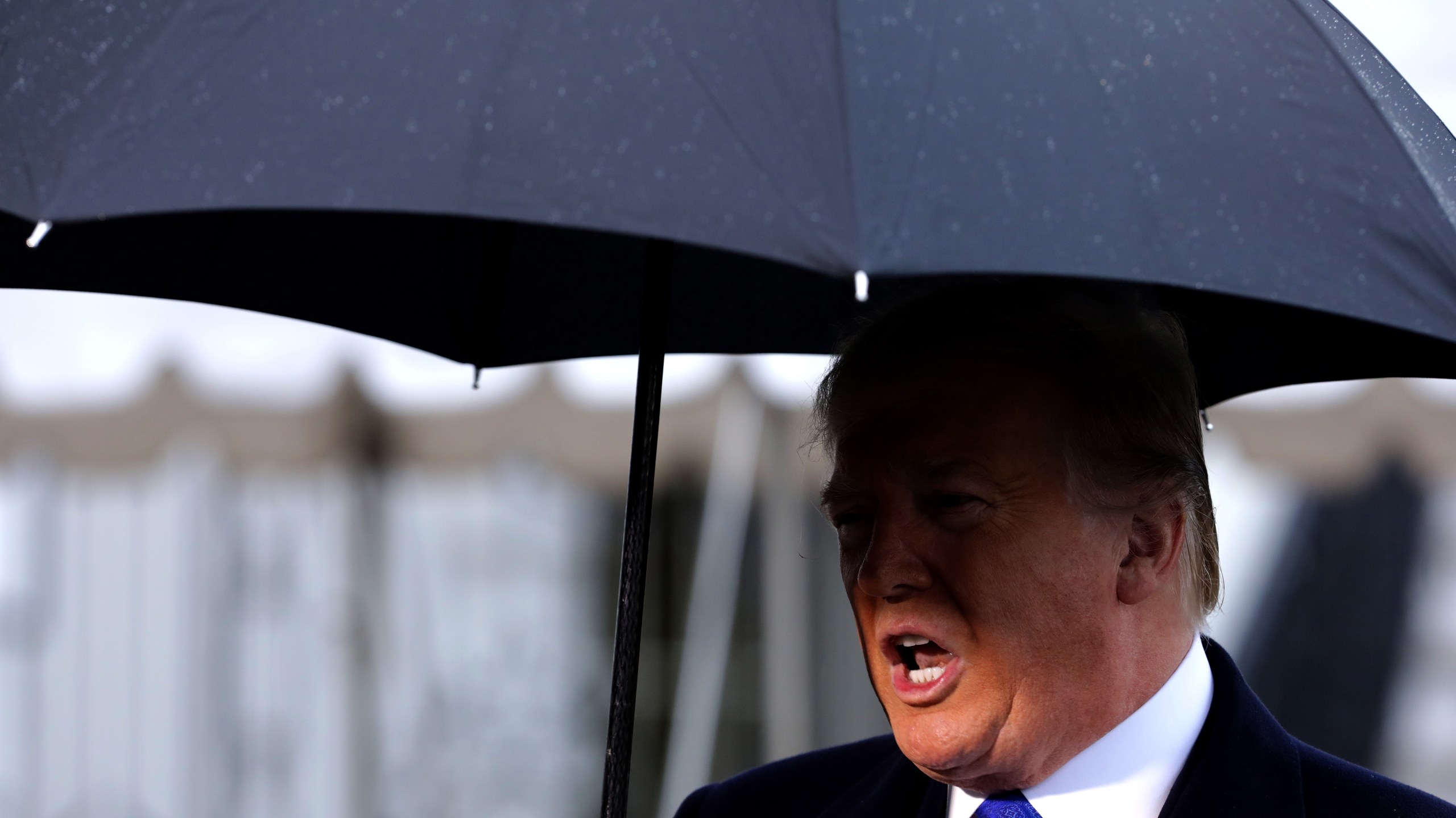 U.S. President Donald Trump talks to reporters as he departs the White House Dec. 2, 2019, in Washington, D.C. (Credit: Somodevilla/Getty Images)