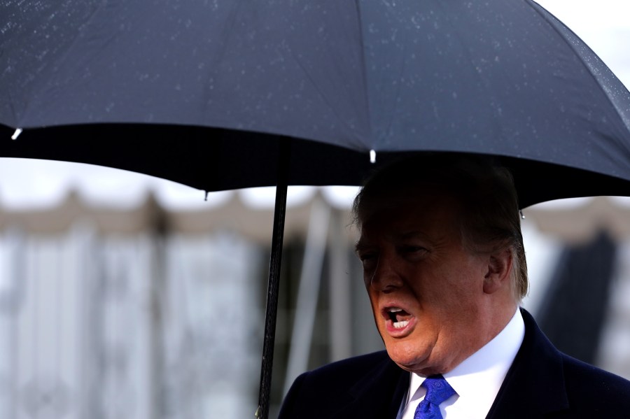 U.S. President Donald Trump talks to reporters as he departs the White House Dec. 2, 2019, in Washington, D.C. (Credit: Somodevilla/Getty Images)